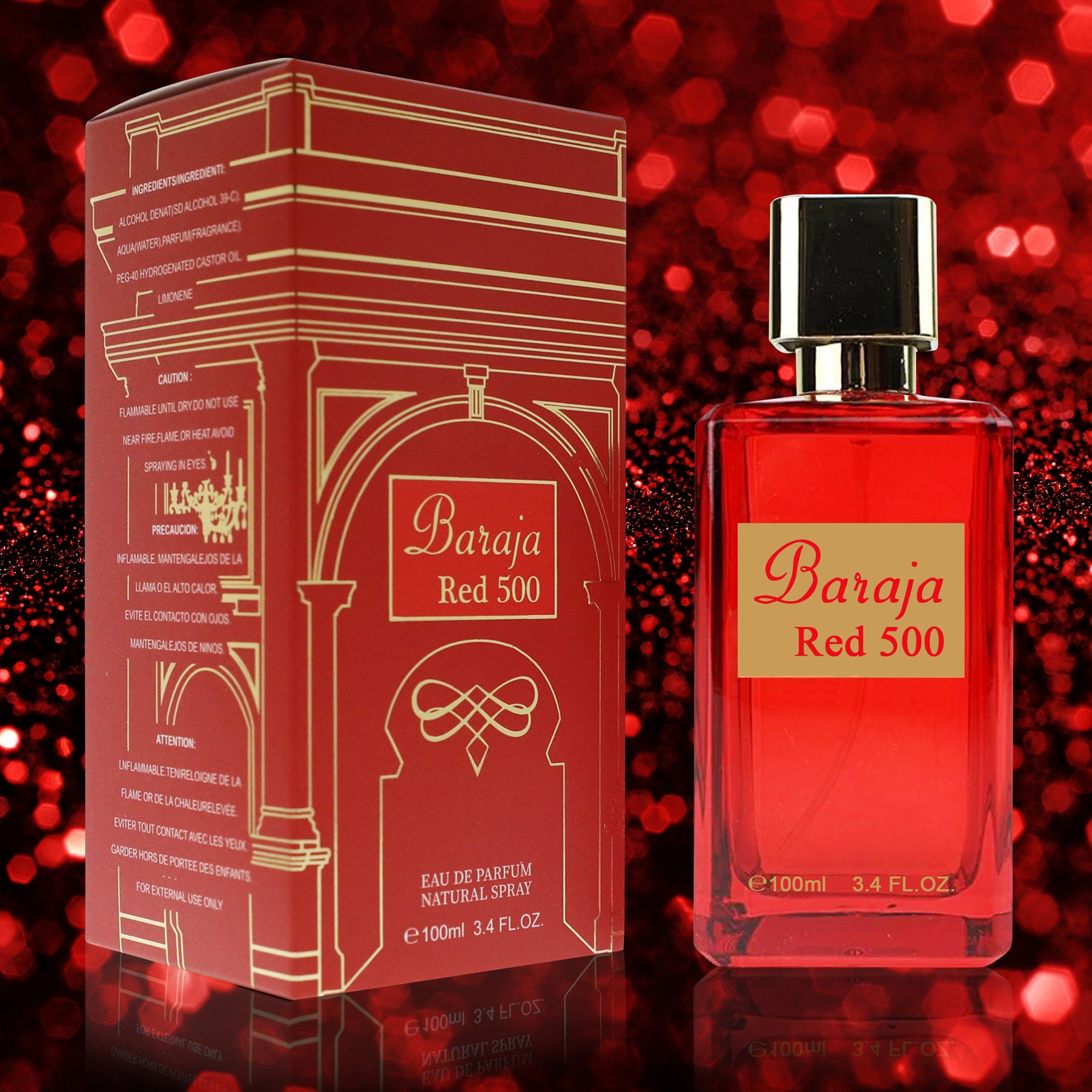 Baraja Red 500 Perfume 3.4 FL.OZ