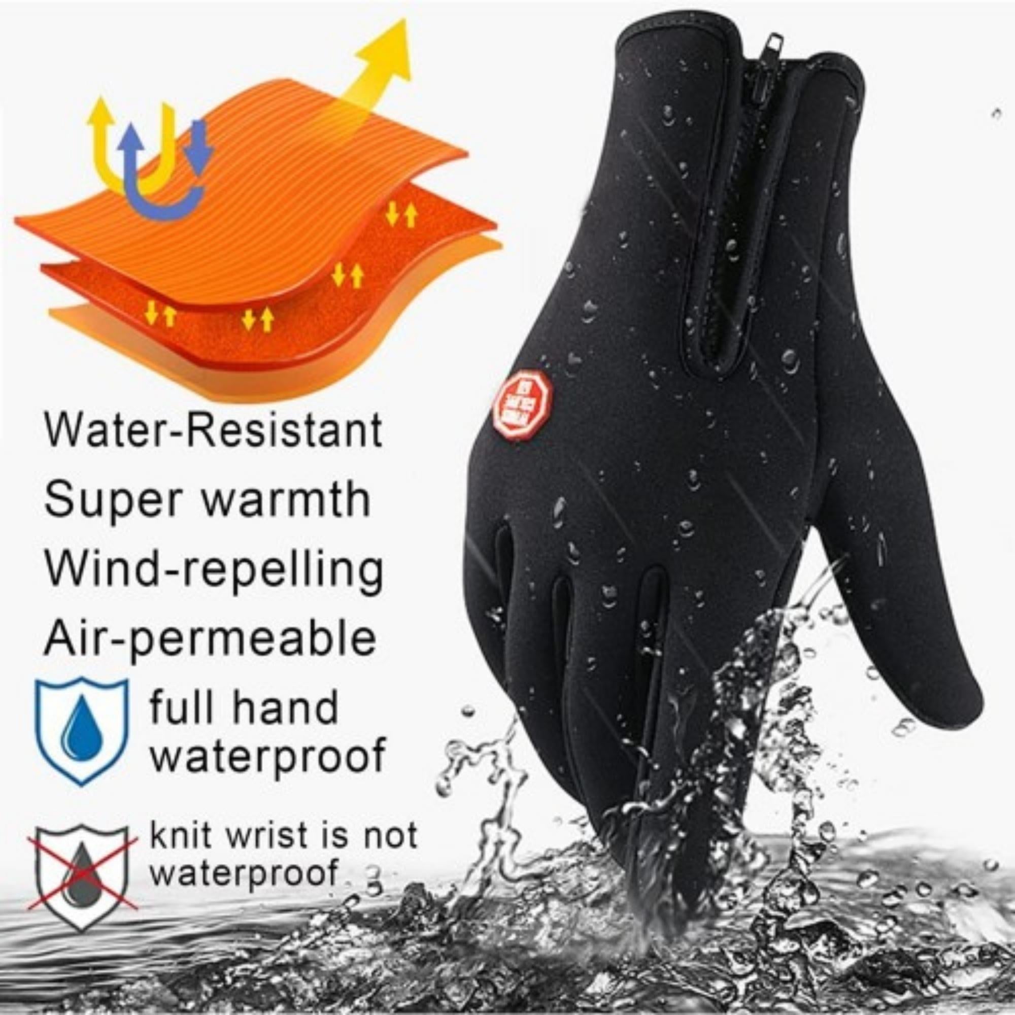 Winter Touchscreen Waterproof Neoprene Gloves (2-Pair)