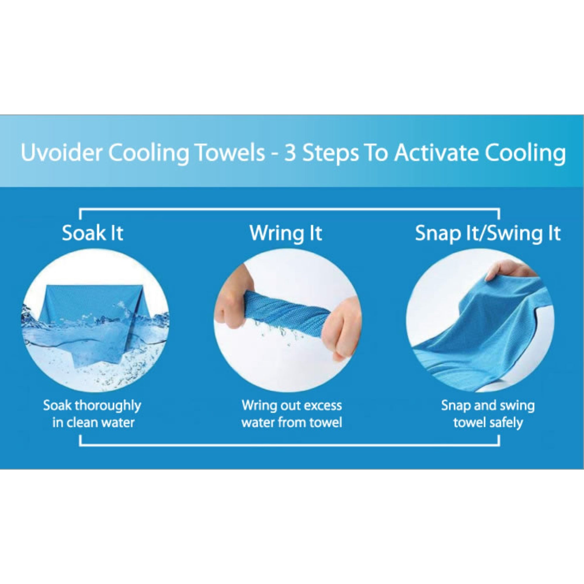 4-Pack Chilly Towel (40" x 12") Soft, Breathable, and Microfiber Towel