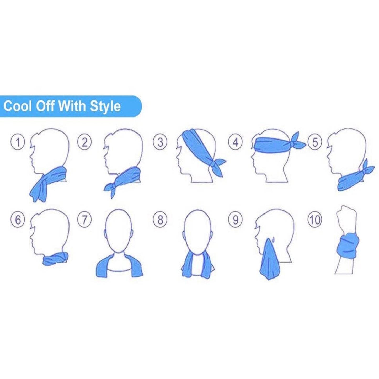 4-Pack Chilly Towel (40" x 12") Soft, Breathable, and Microfiber Towel