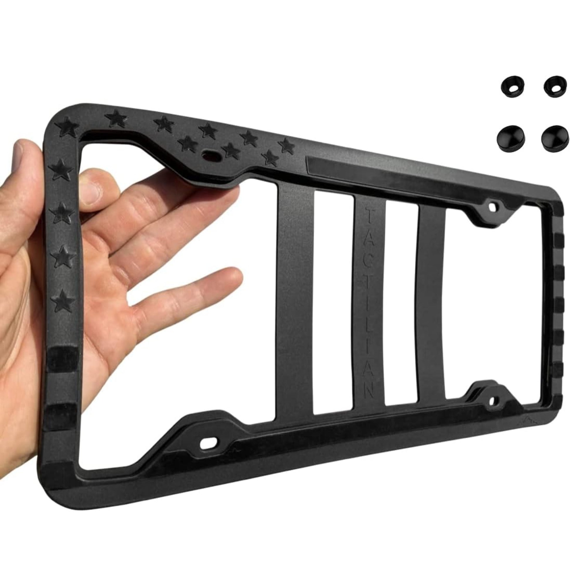 Silicone American Flag License Plate Frame Holder (Set of 2)