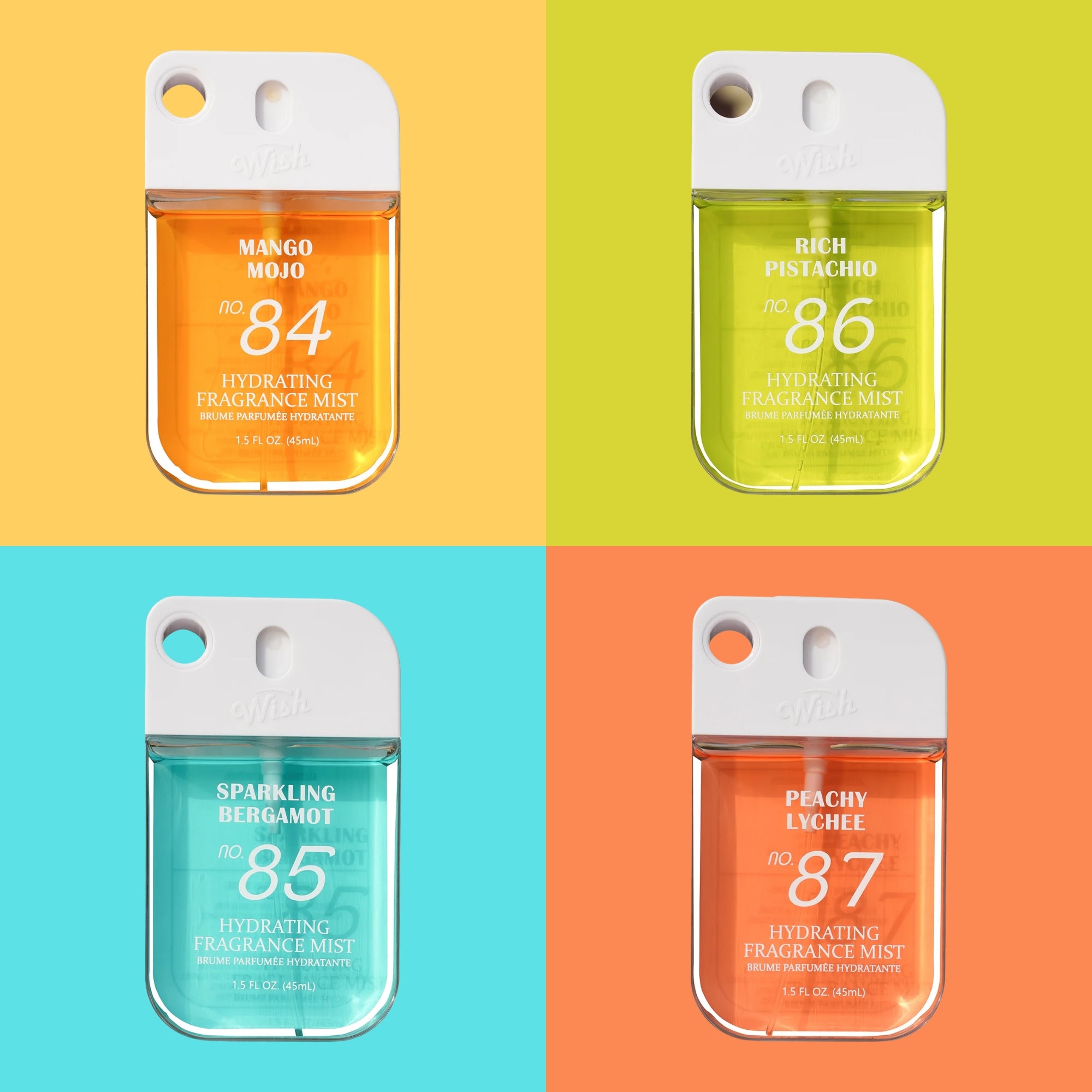 4-Pack Hydrating Fragrance Mist Set 1.5 FL.OZ (45ml) | Refreshing Body & Hair Spritz | Lightweight & Long-Lasting Scent | Perfect for Daily Use