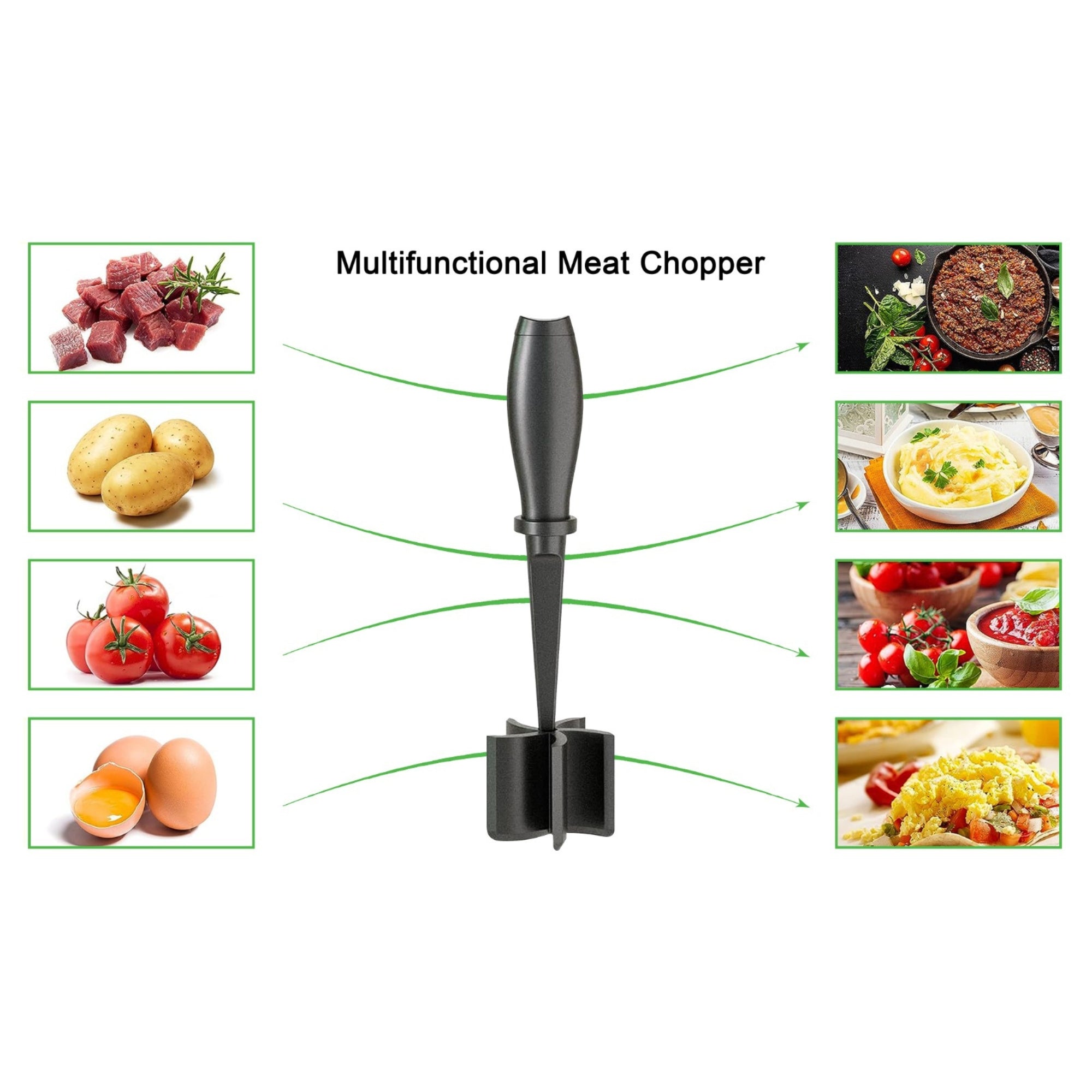 Ultimate Kitchen Tool Set - Meat Injector, Meat Masher, and Garlic Presser (3-Piece)