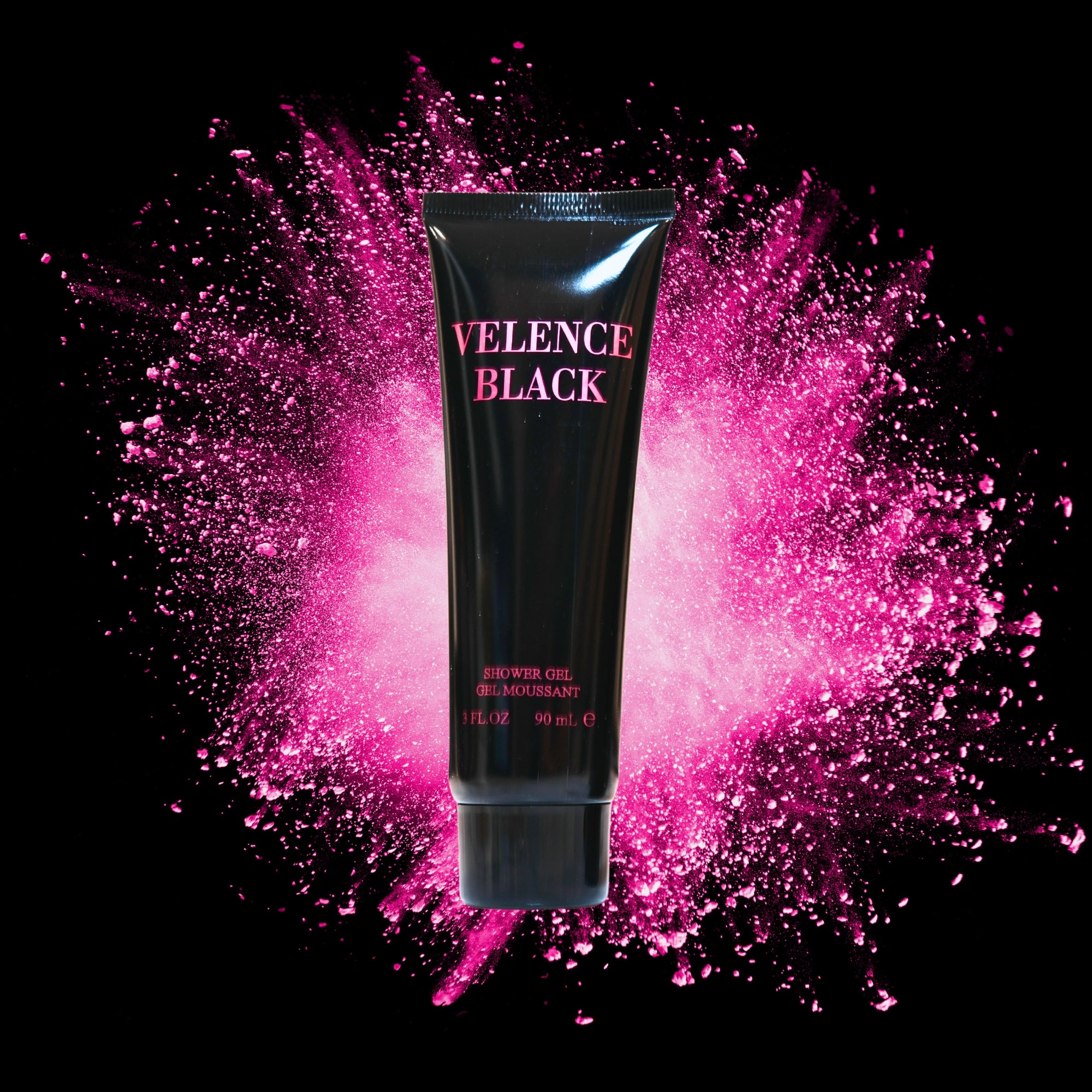 Velence Black Shower Gel (3FL.OZ), Body Lotion(3FL.OZ), and Perfume Set – Fragrance Gift Set for Women