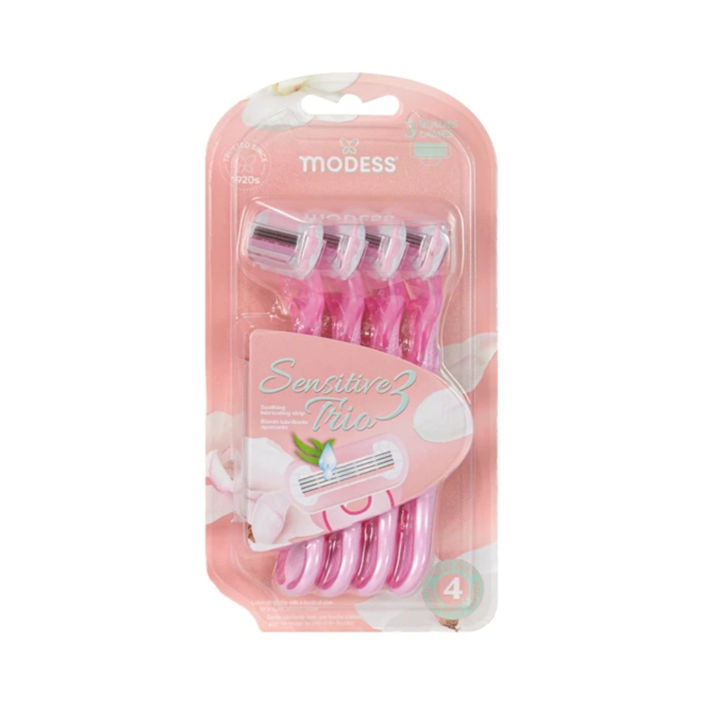 Women's Sensitive Triple-Blade Razor - Smooth Shaving, 3-Blade Lames, Gentle on Skin (4-Pack, 8-Pack or 16-Pack)