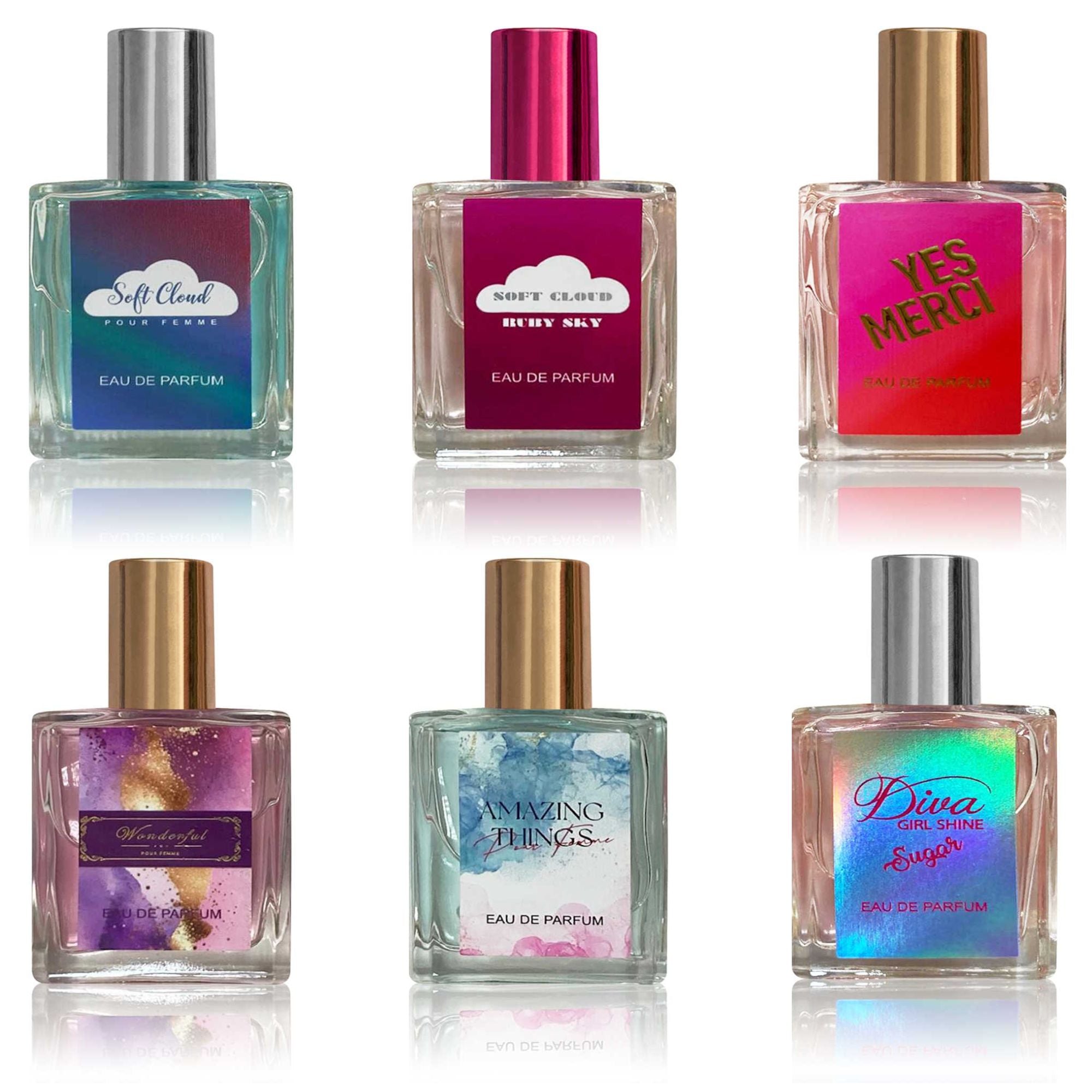 6-Pack Mini Travel Perfume Set 0.51 Fl.Oz for Women Long Lasting Fragrance Perfume Collection