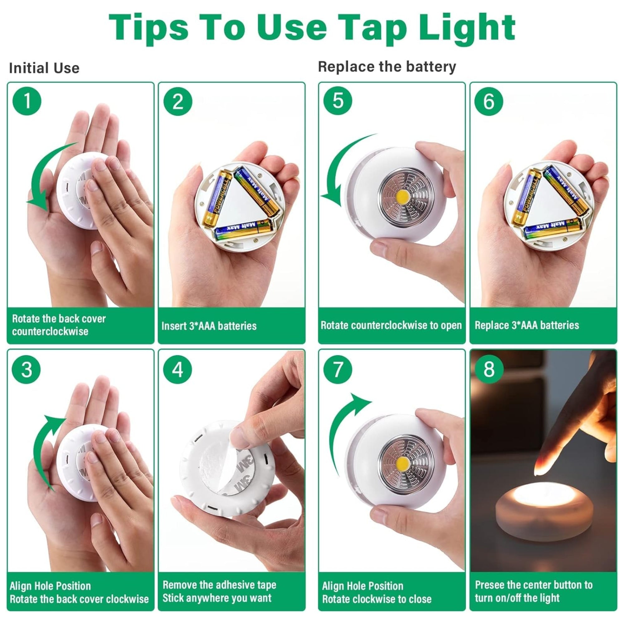 5-Pack LED Tap Light