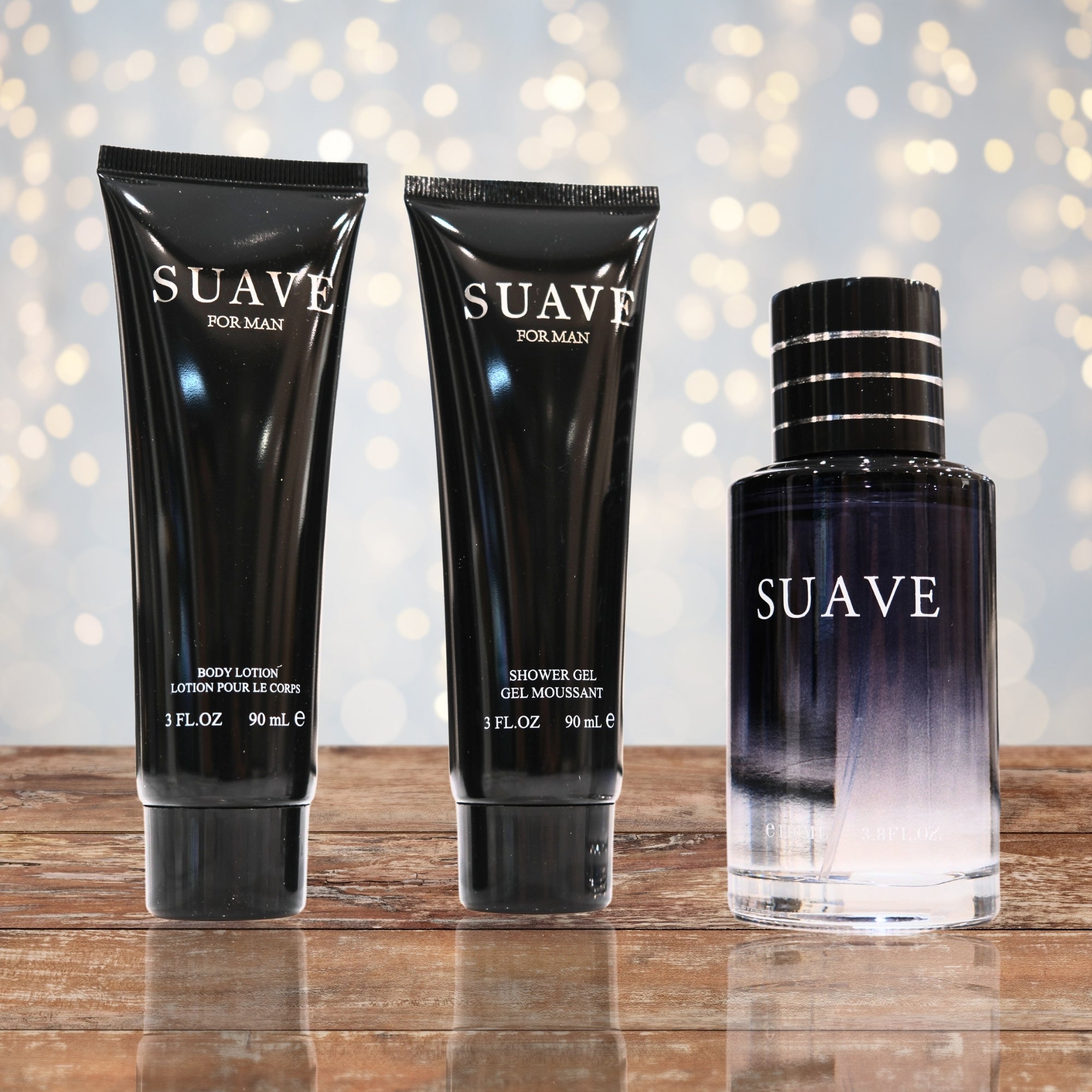 Suave Shower Gel (3FL.OZ), Body Lotion(3FL.OZ), and Perfume Set – Fragrance Gift Set for Women