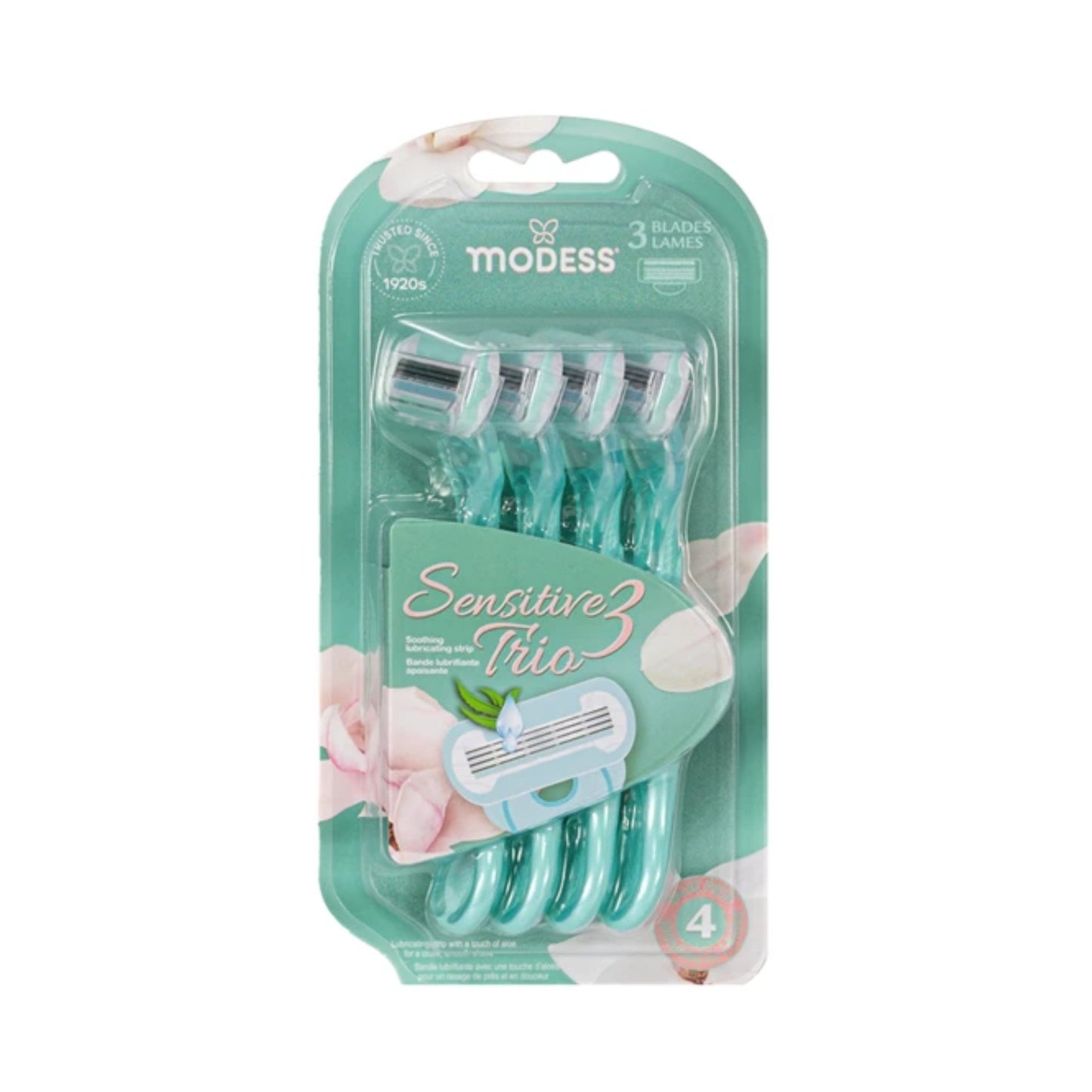 Women's Sensitive Triple-Blade Razor - Smooth Shaving, 3-Blade Lames, Gentle on Skin (4-Pack, 8-Pack or 16-Pack)