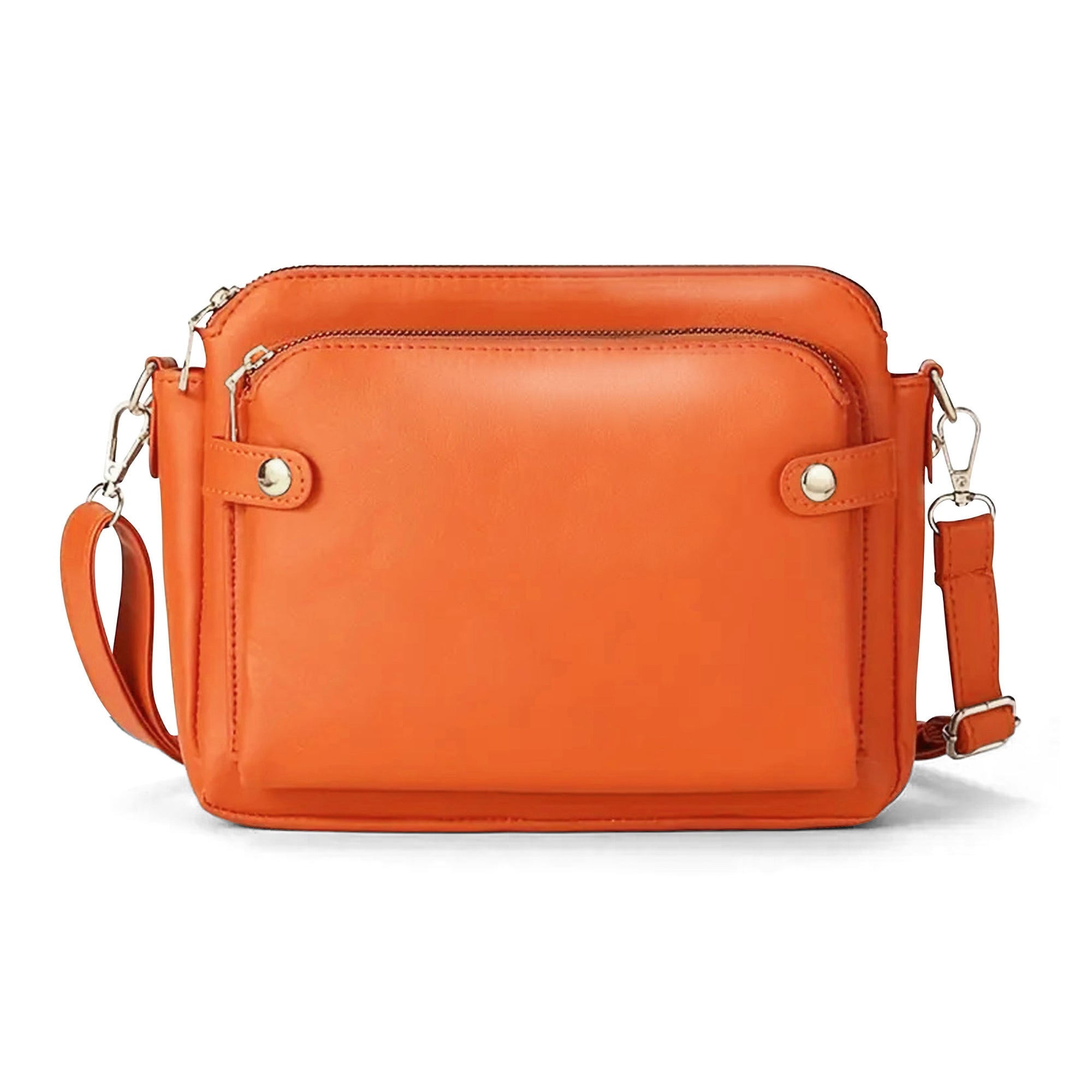 Multifunctional Three-Layer Clutch PU Leather Crossbody Bag