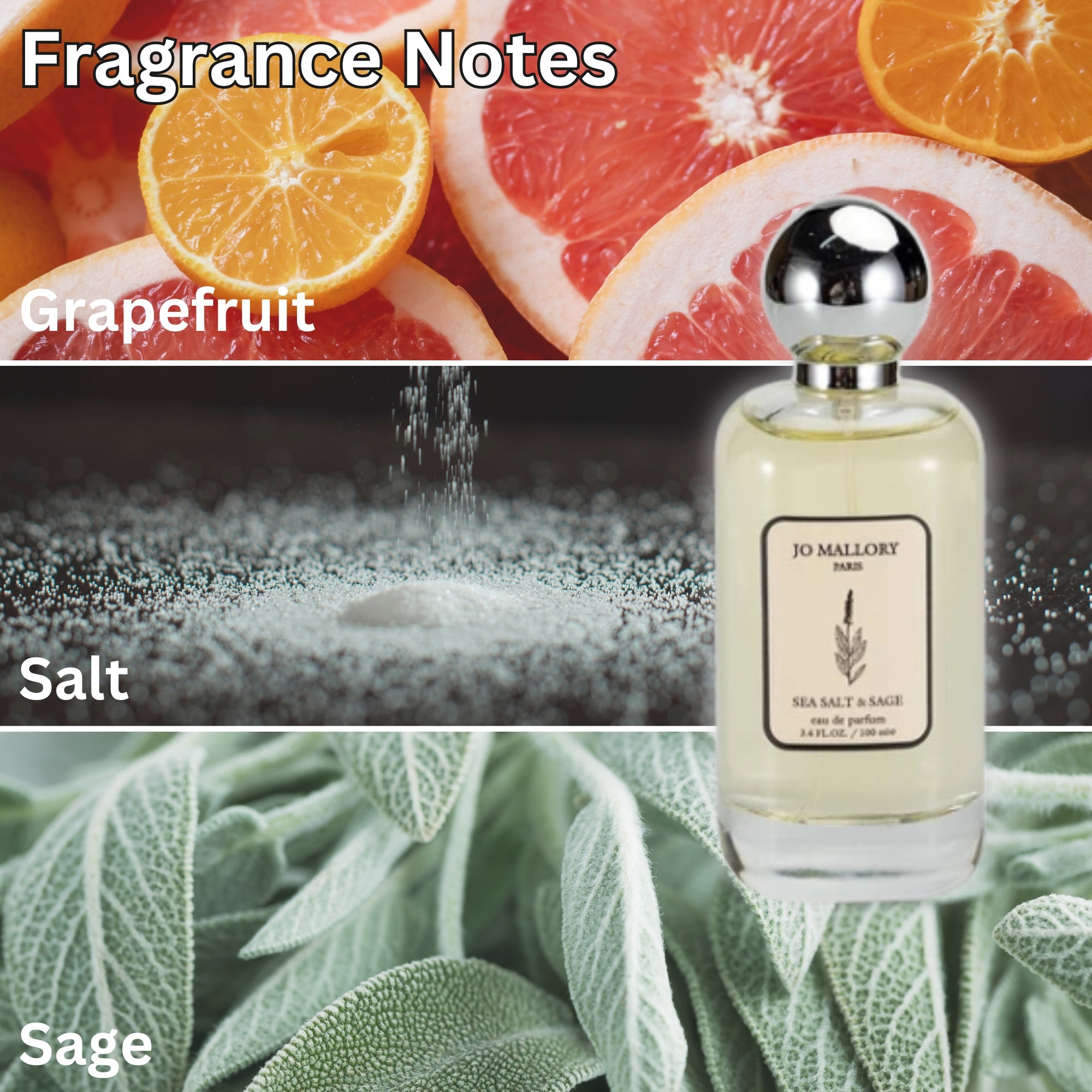 Jo Mallory Paris Sea Salt & Sage Perfume 3.4FL.OZ