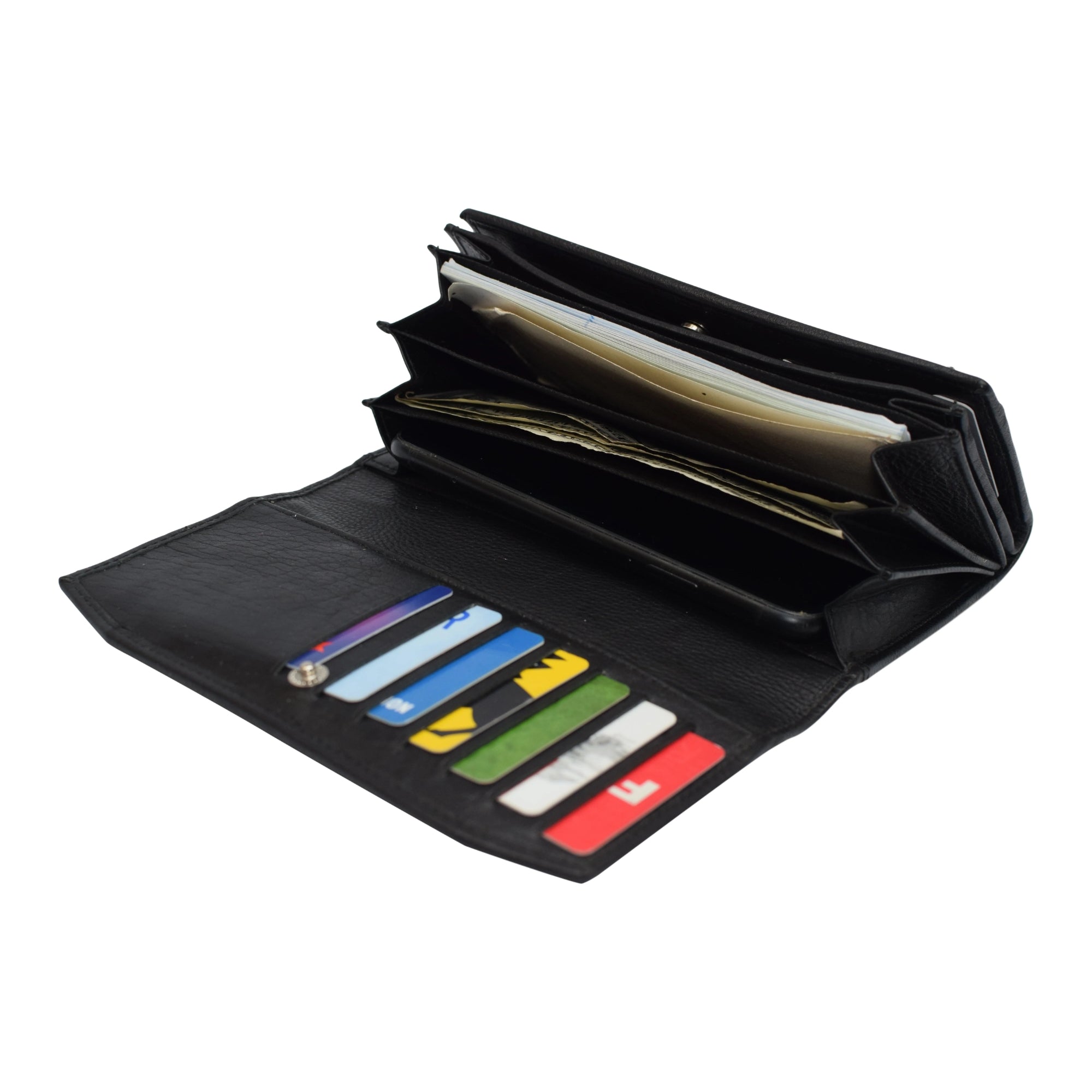 Women's Genuine Leather RFID Blocking Trifold Wallet