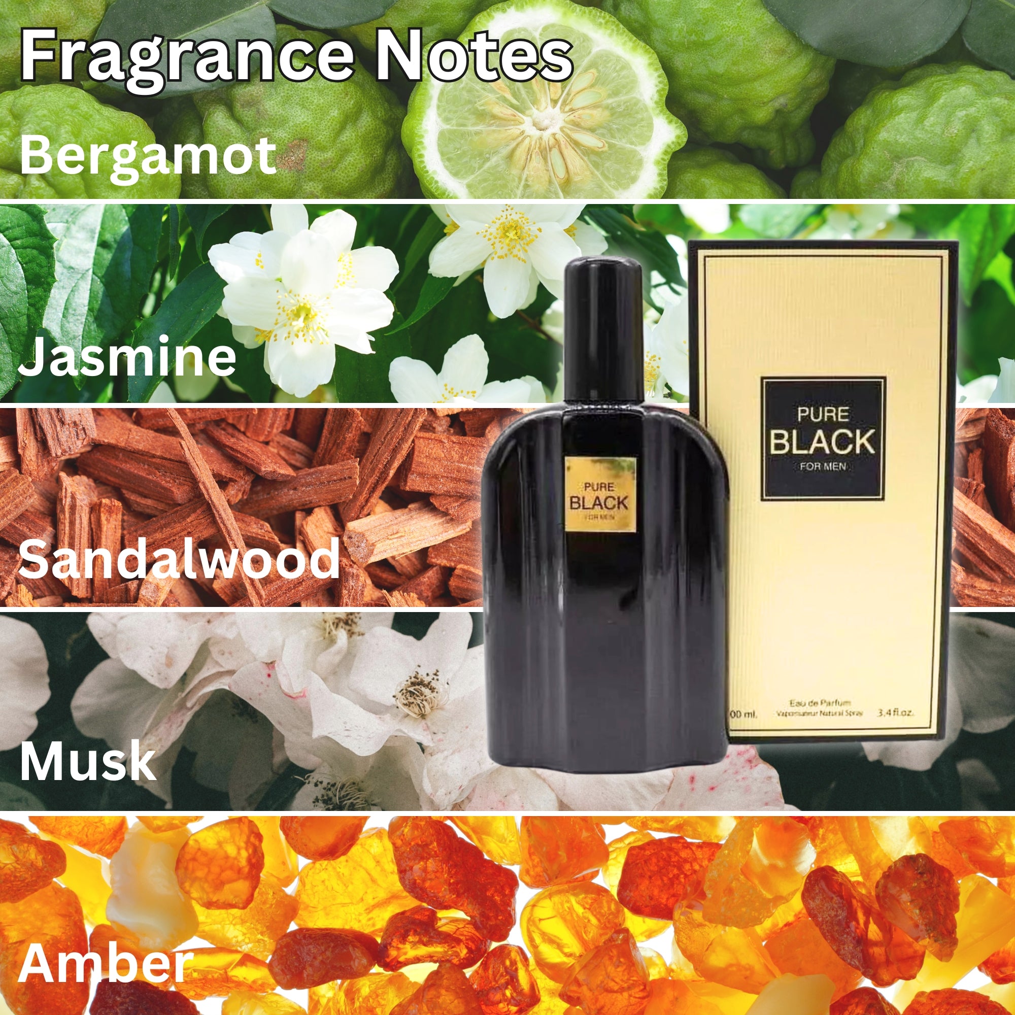 Pure Black for Men Perfume 3.4FL.OZ