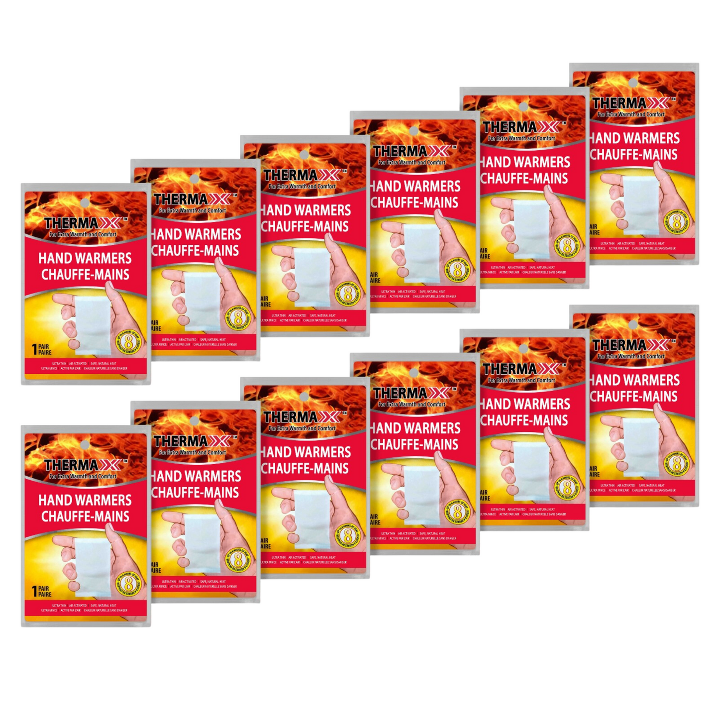 Hand Warmers Chauffe-Mains for Extra Warmth and Comfort (6-Pack or 12-Pack)