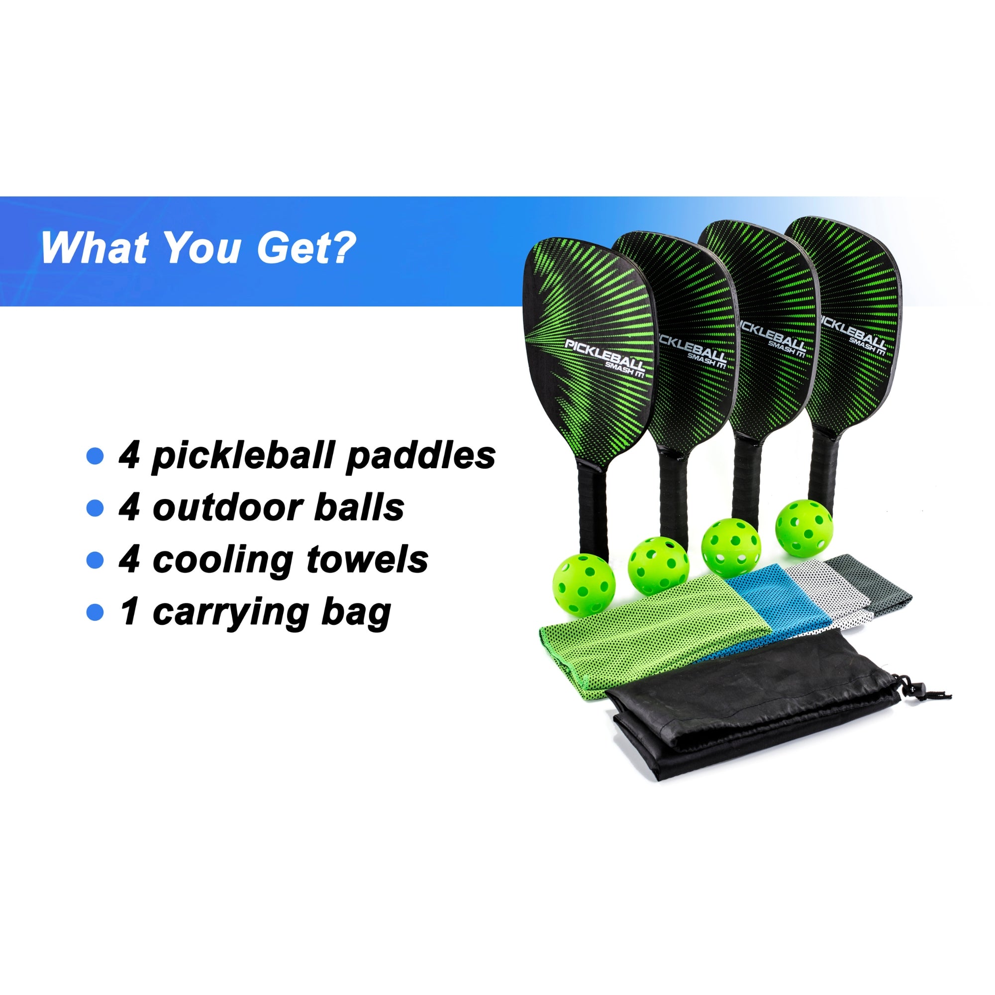 Pickleball Paddles Set of 4