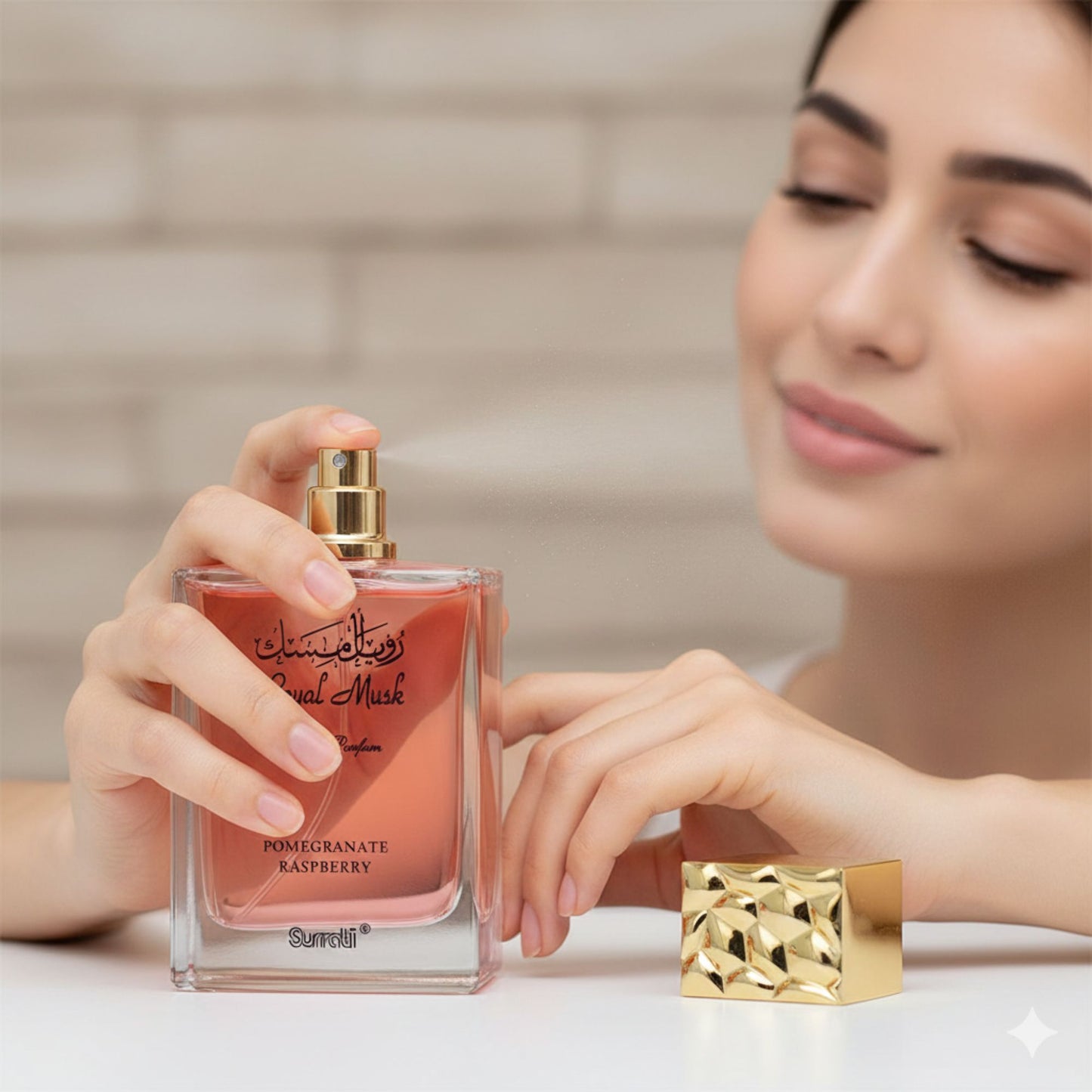 Surrati Royal Musk Pomegranate Raspberry 3.4 FL.OZ Perfume for Men and Women - Rich Fruity Musk Formula, Sweet Juicy Scent, Long-Lasting Perfume