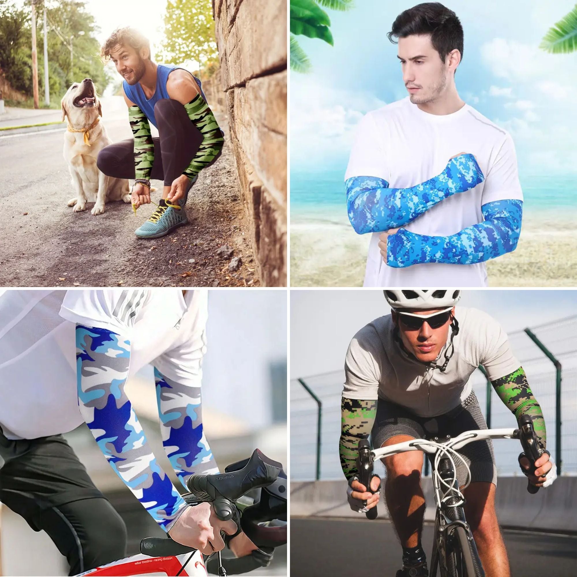 Free Size UV Sun Protection Arm Sleeves for Men & Women – Breathable Anti-Slip Cooling Compression Sleeves for Outdoor Sports, Driving, Cycling, Running, Golf, Summer Protection