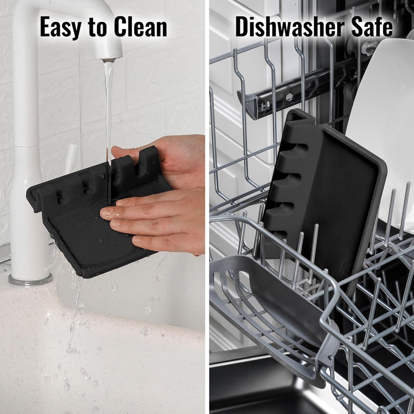 Kitchen Silicone Utensil Holder with Drip Pad for Multiple Utensils