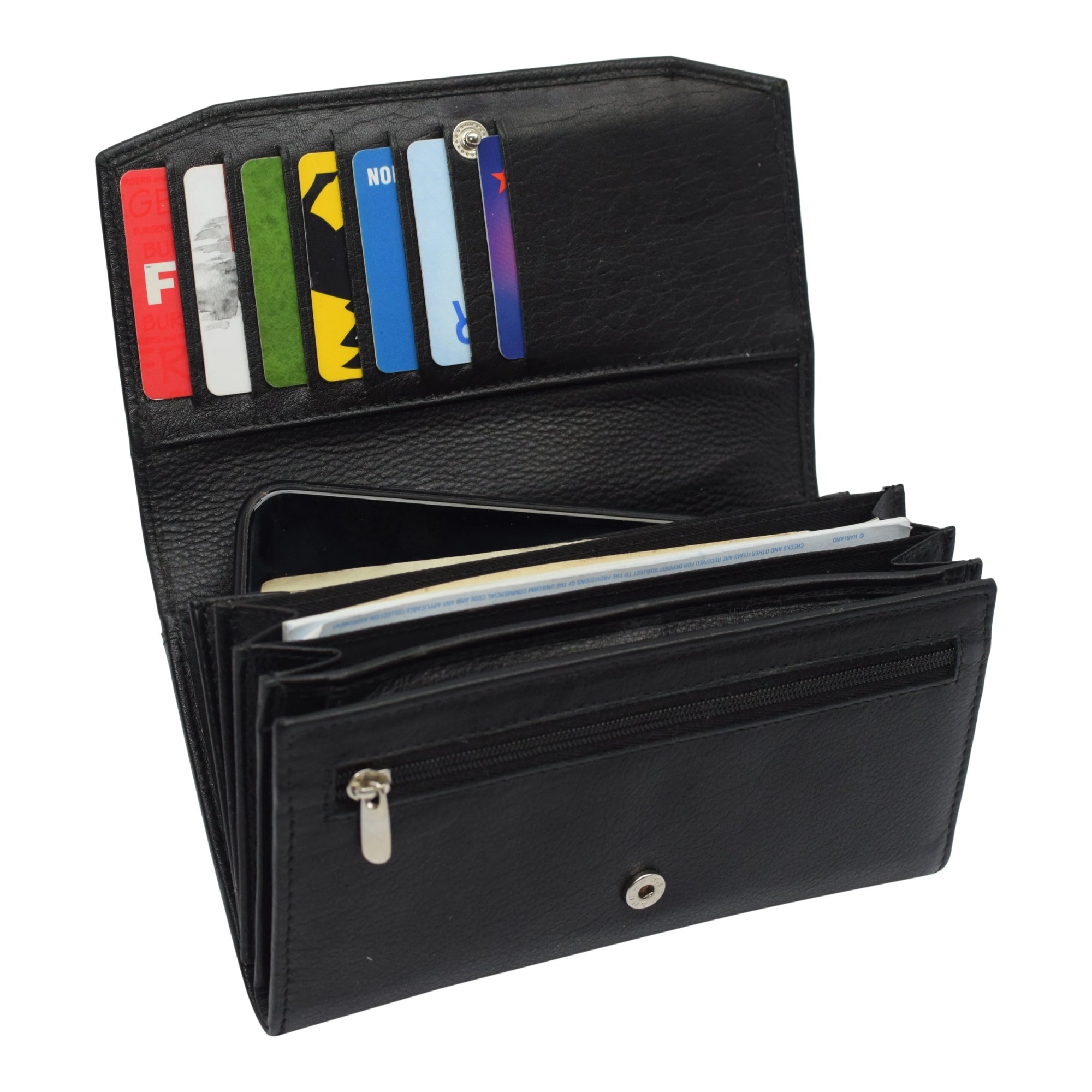 Women's Genuine Leather RFID Blocking Trifold Wallet