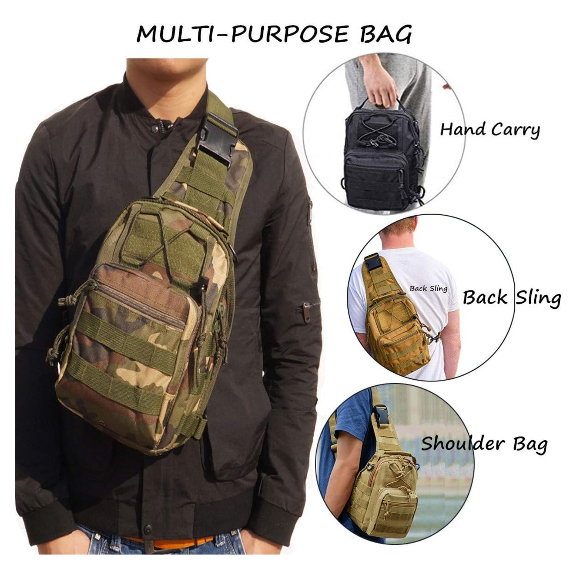 Military EDC Cross-Body Molle Sling Shoulder Chest Bag
