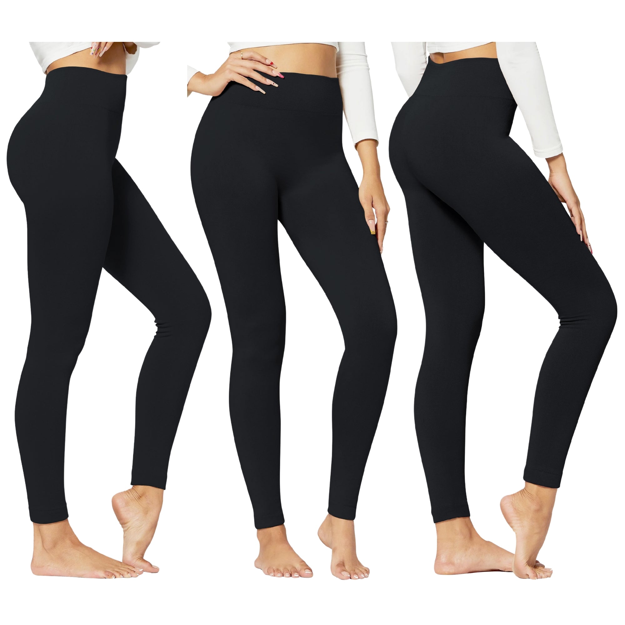 1-Pack Women's High-Waisted Cozy Fleece-Lined Seamless Leggings