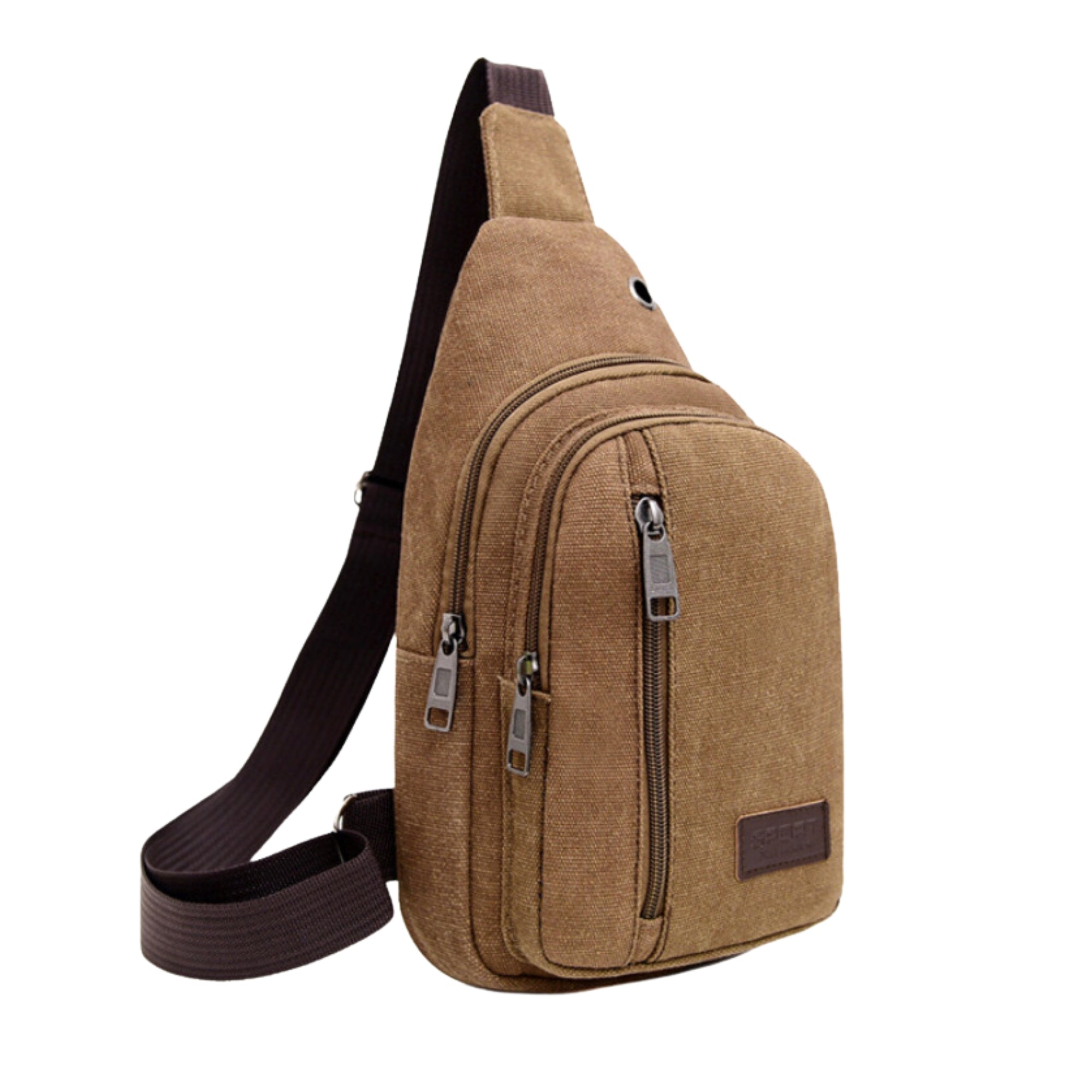 Crossbody Canvas Sling Travel Bag with Adjustable Strap