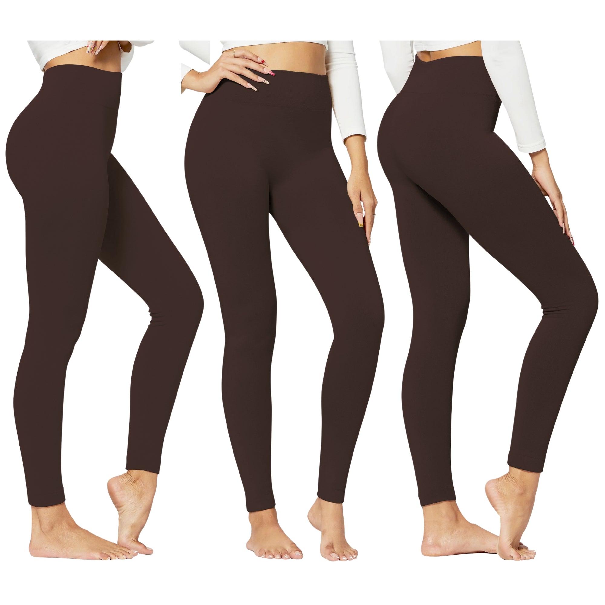 1-Pack Women's High-Waisted Cozy Fleece-Lined Seamless Leggings