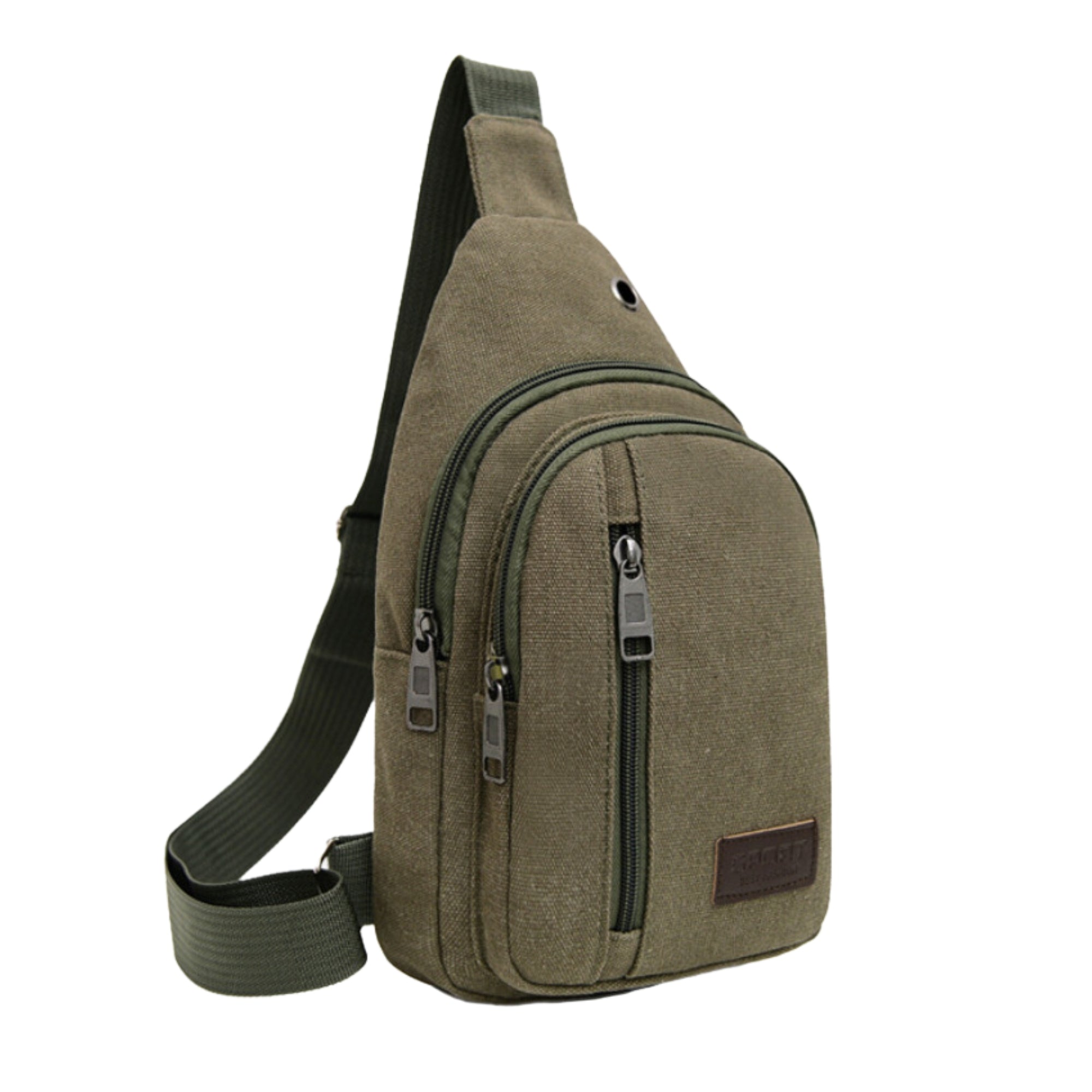 Crossbody Canvas Sling Travel Bag with Adjustable Strap