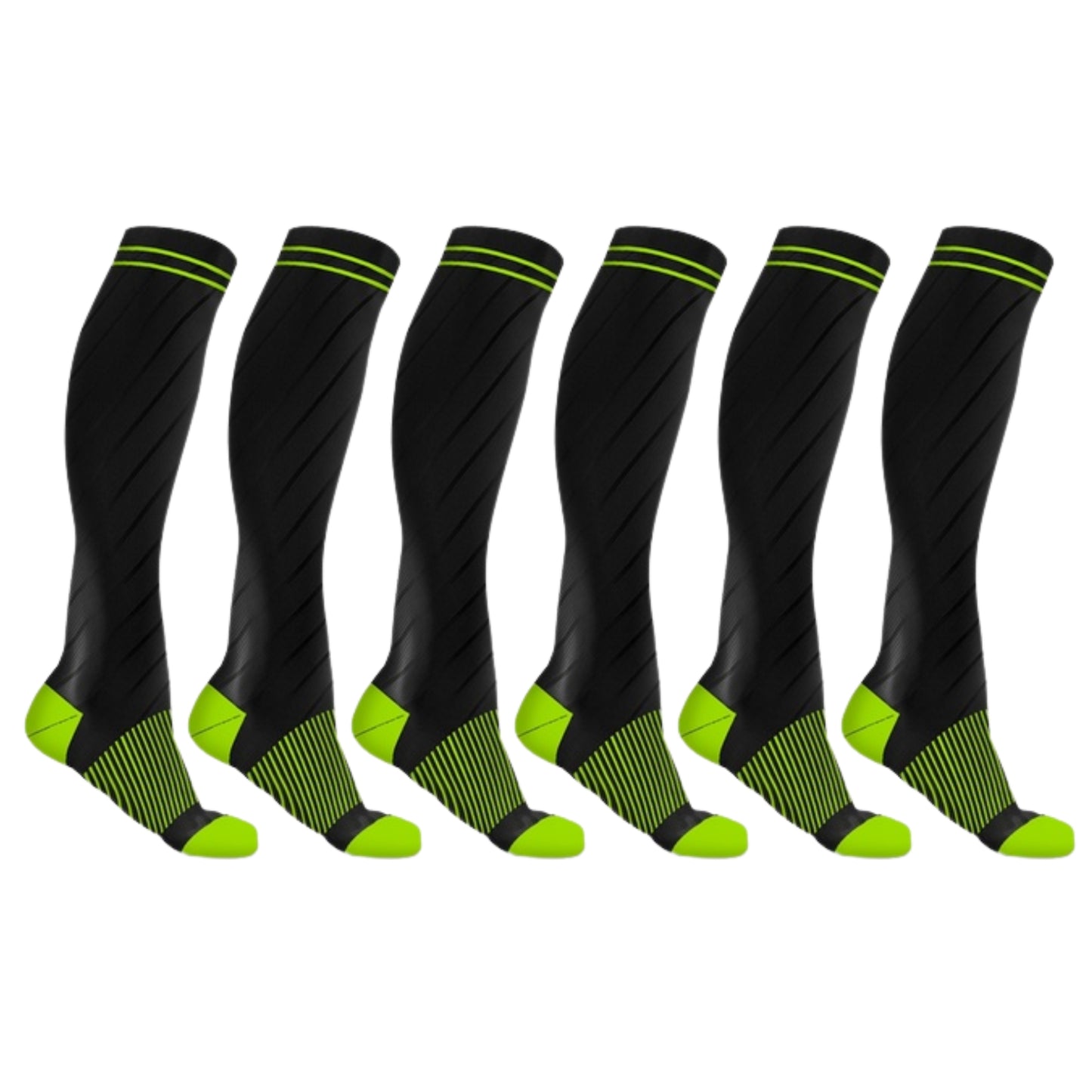 DCF Copper-Infused Elite Knee-High Compression Socks (6 Pairs)