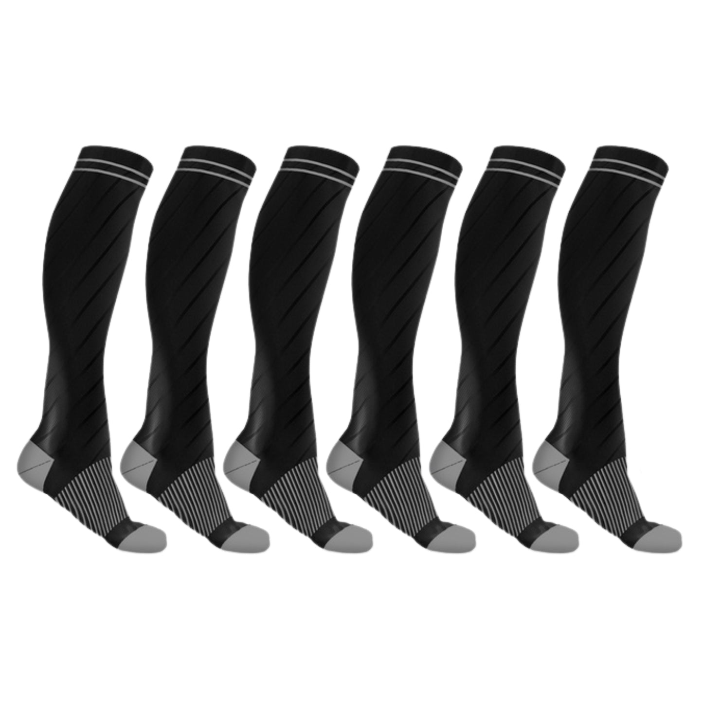 DCF Copper-Infused Elite Knee-High Compression Socks (6 Pairs)