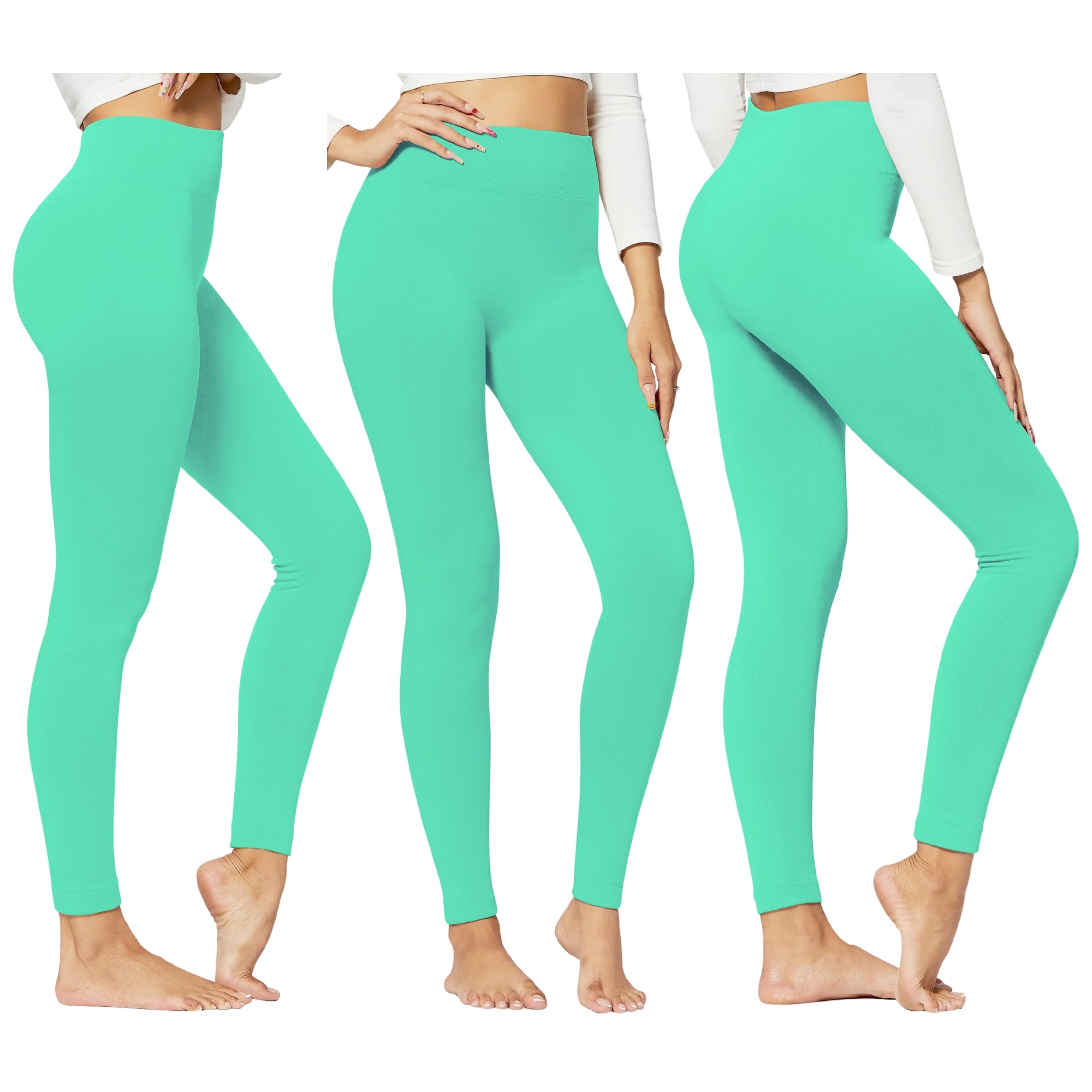 1-Pack Women's High-Waisted Cozy Fleece-Lined Seamless Leggings