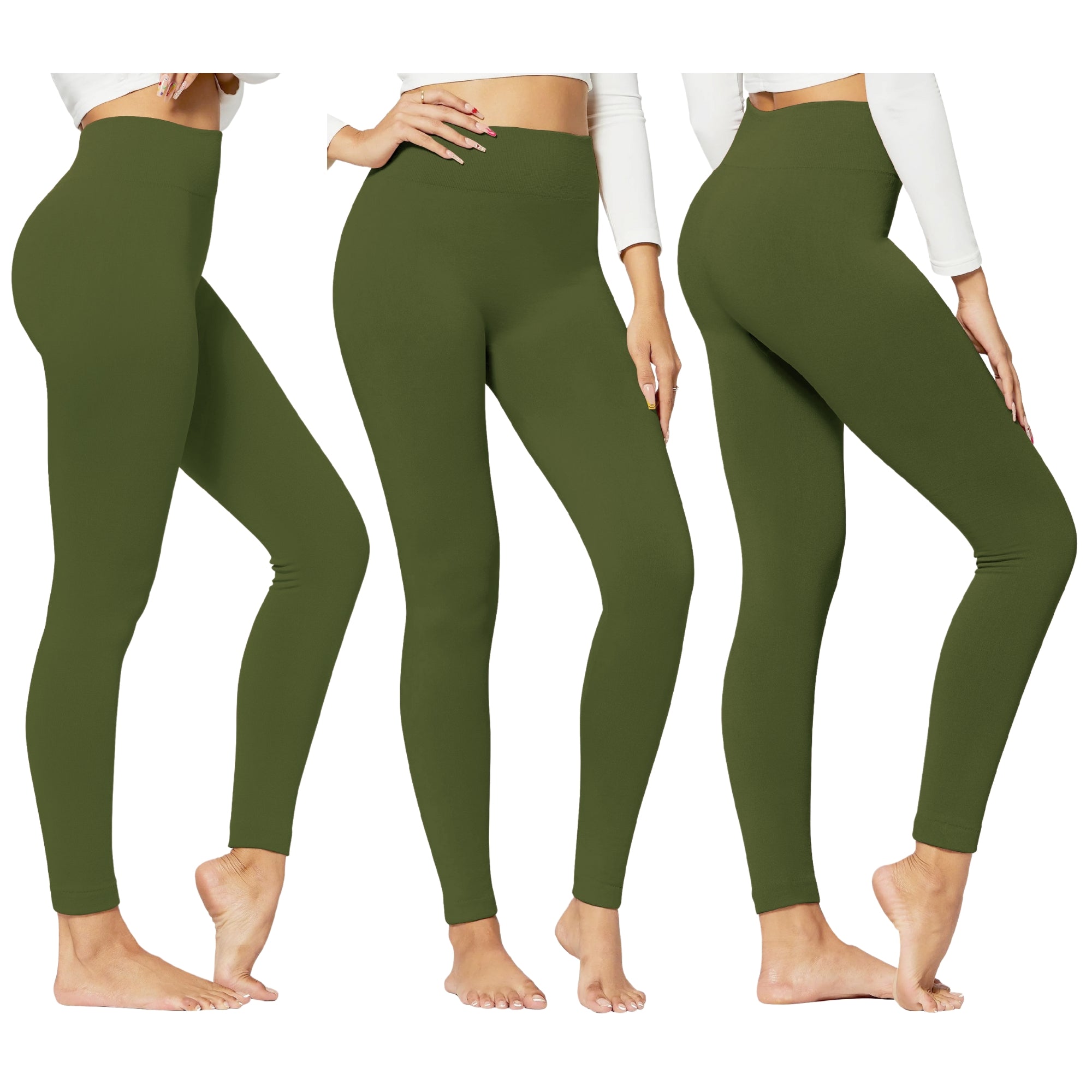 1-Pack Women's High-Waisted Cozy Fleece-Lined Seamless Leggings