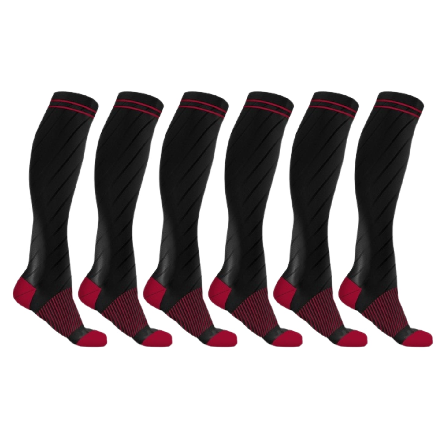 DCF Copper-Infused Elite Knee-High Compression Socks (6 Pairs)