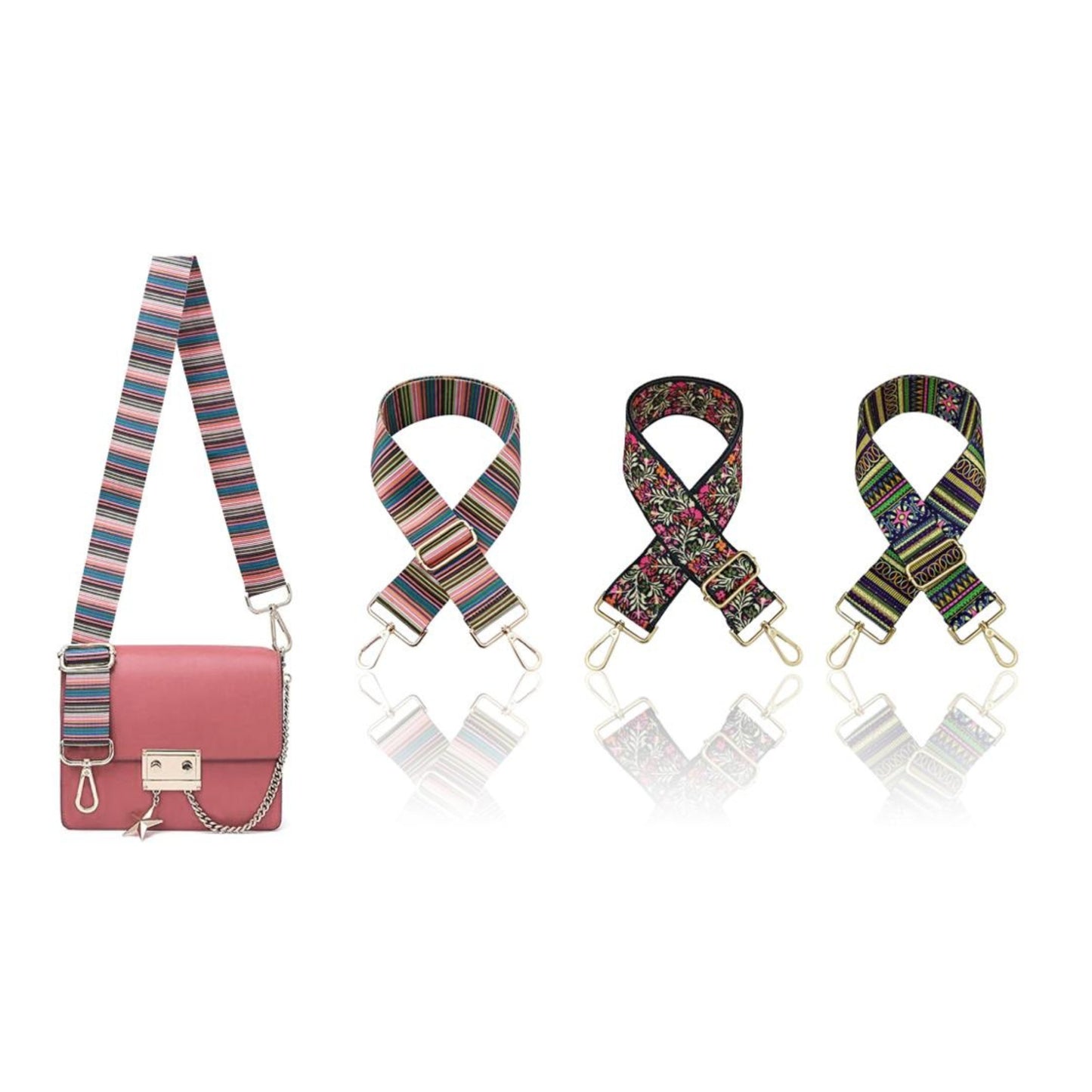 Adjustable Wide Shoulder Strap Replacement Crossbody Strap for Handbag