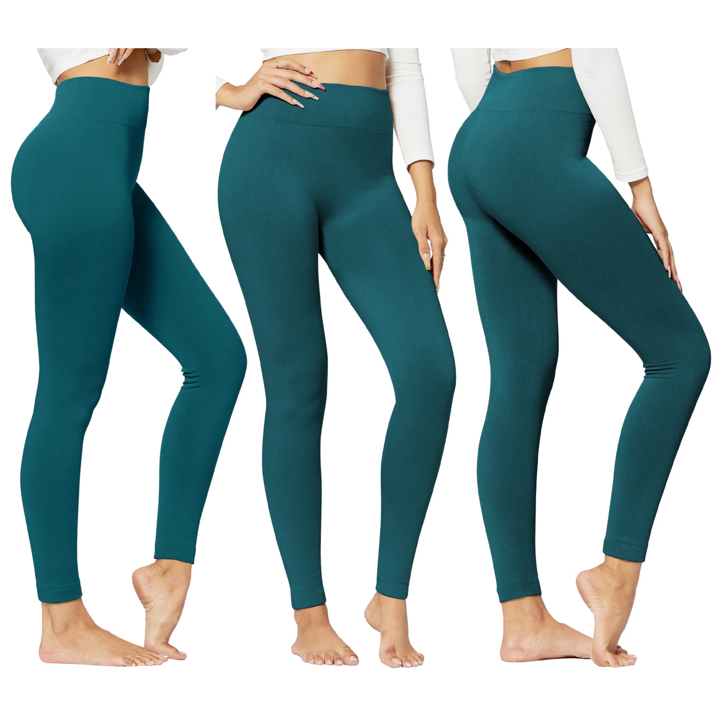 1-Pack Women's High-Waisted Cozy Fleece-Lined Seamless Leggings