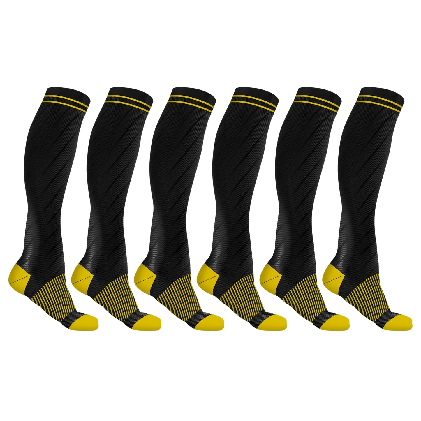 DCF Copper-Infused Elite Knee-High Compression Socks (6 Pairs)