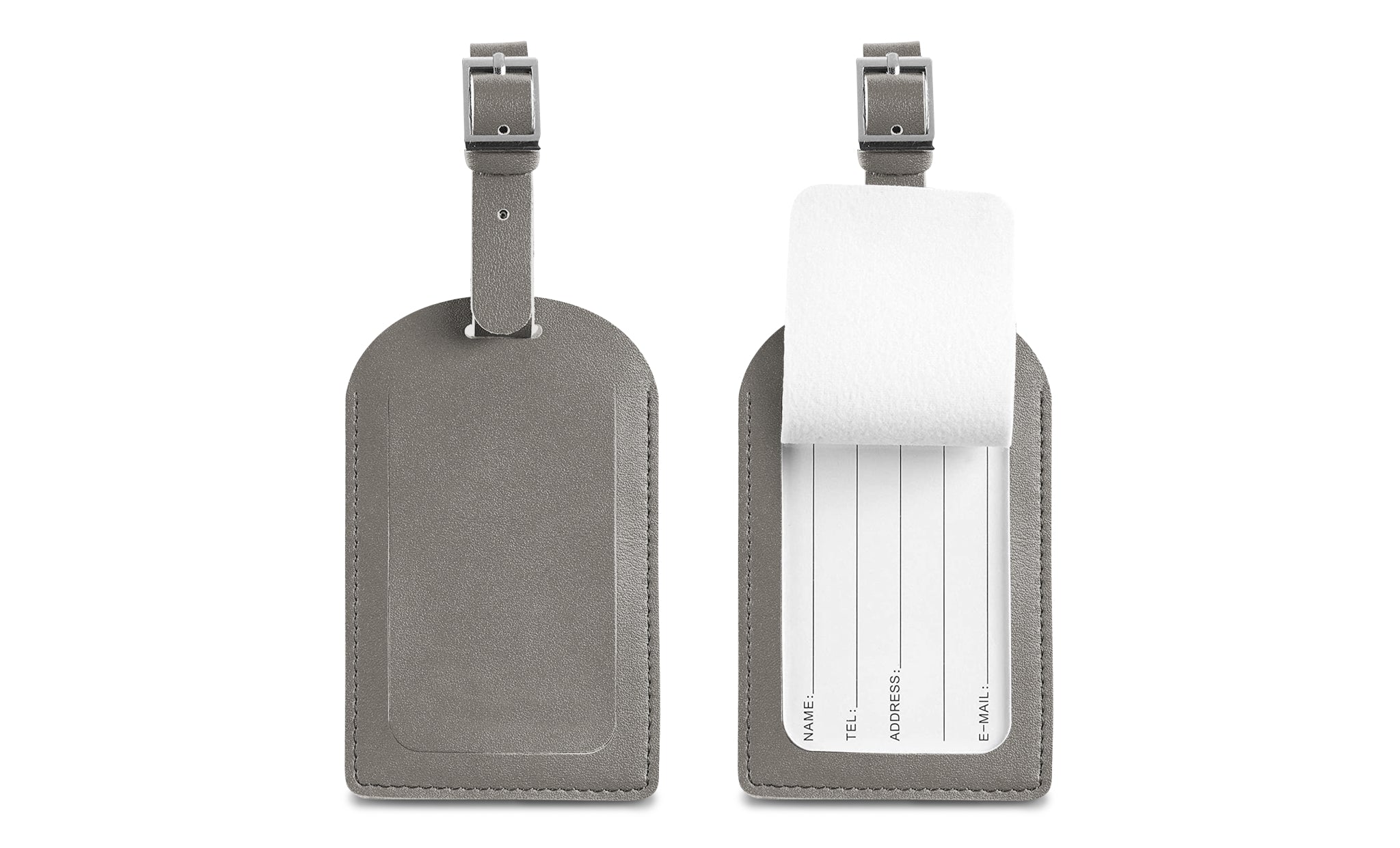 Faux Leather Luggage Travel Bag Tags (4 Pack)