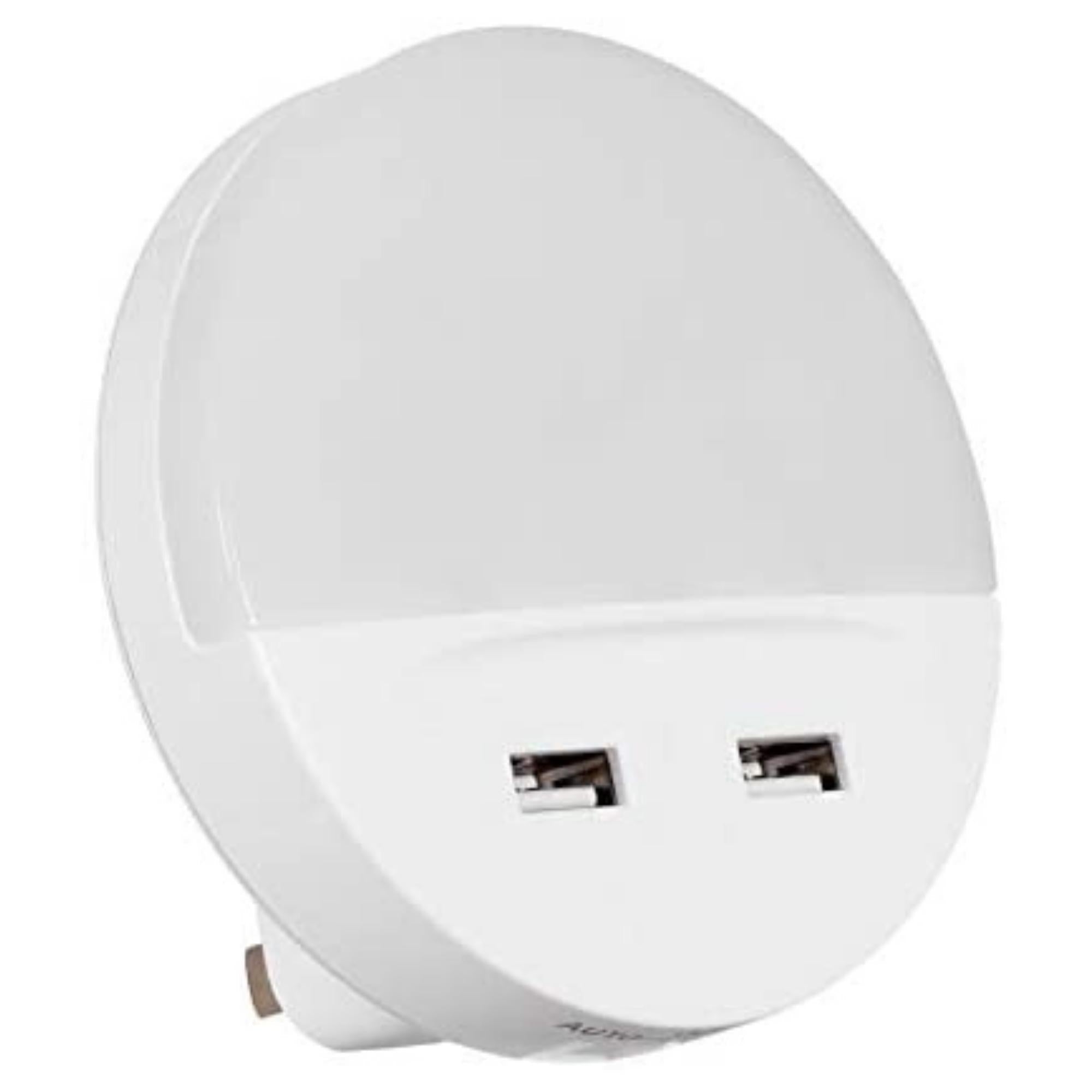 LED Night Light Dual USB Outlets