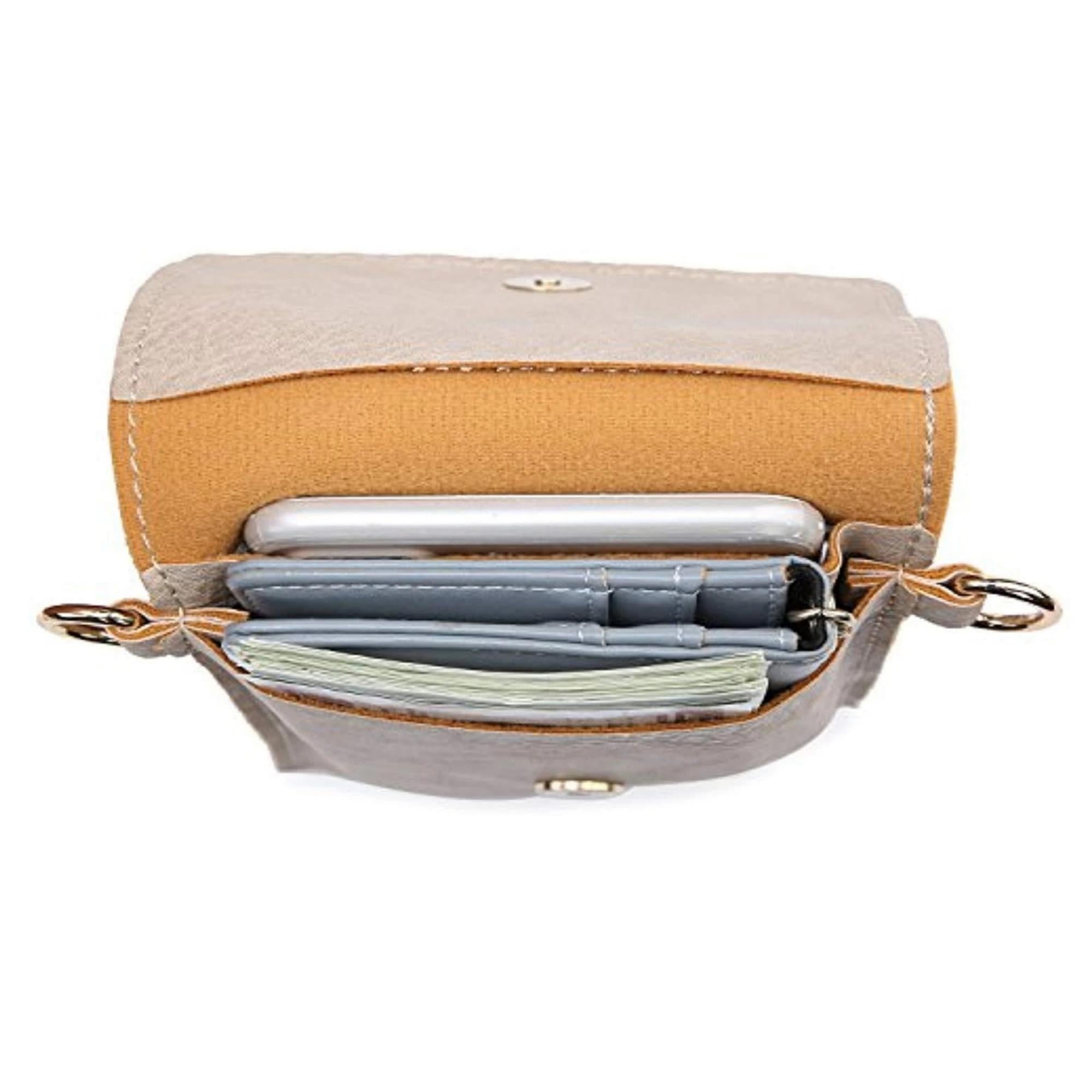 SoHo Faux Leather Cross Body Cellphone Bag