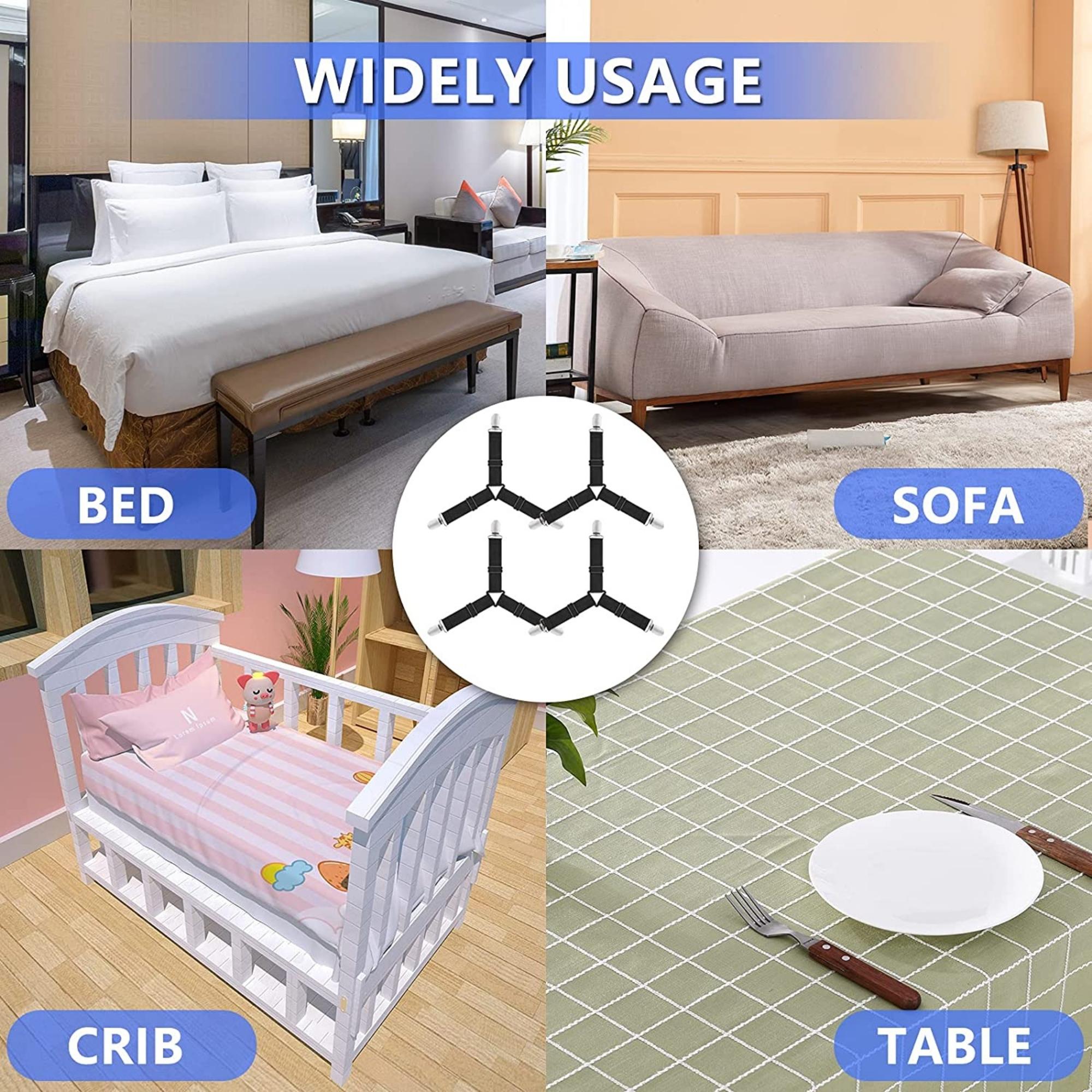 4-Piece Set Bed Sheet Clip Fasteners