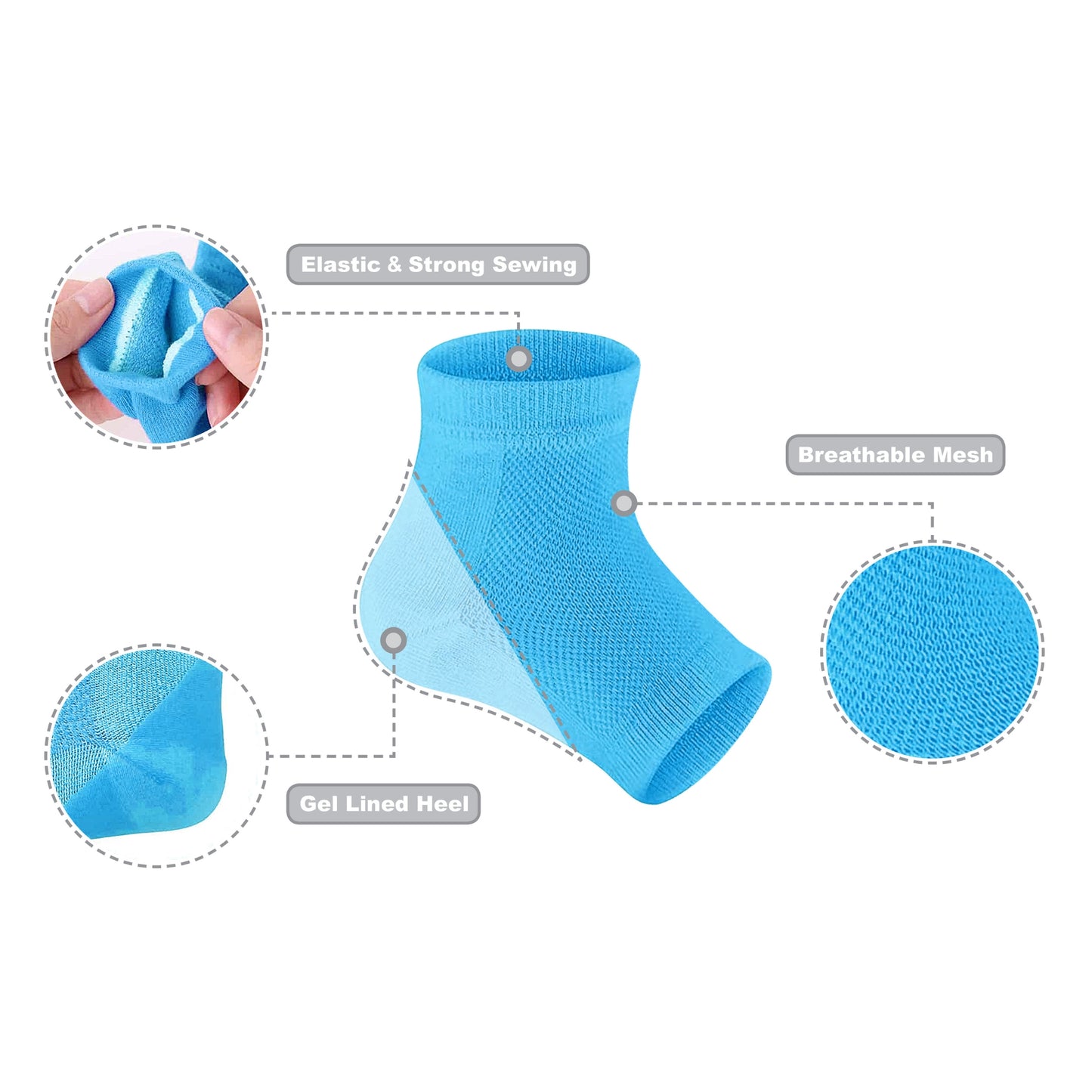 Gel Moisturizing Heel Socks
