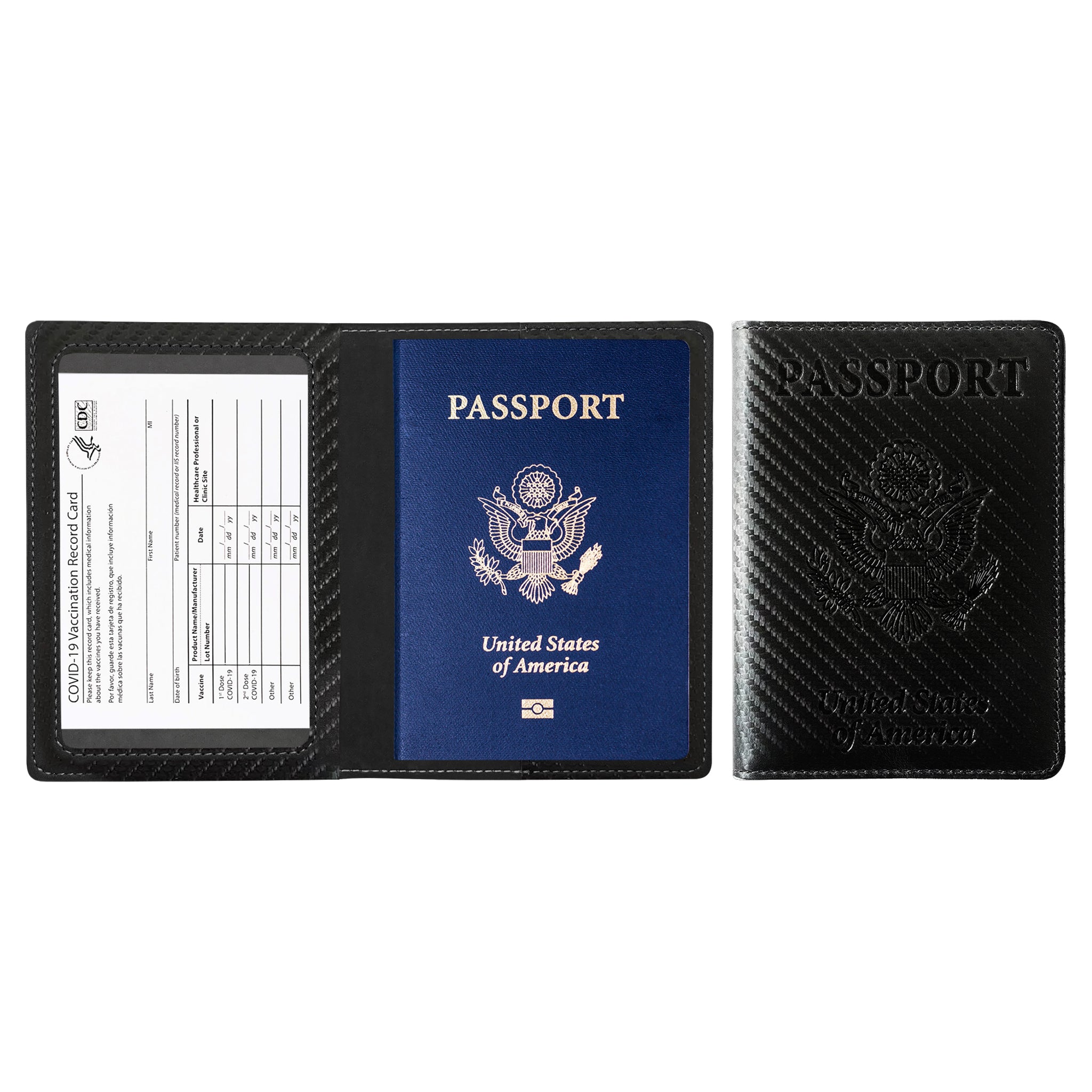 Ciana PU Leather Passport Cover and Card Holder Combo Slim Passport Holder with Card Protector Slot