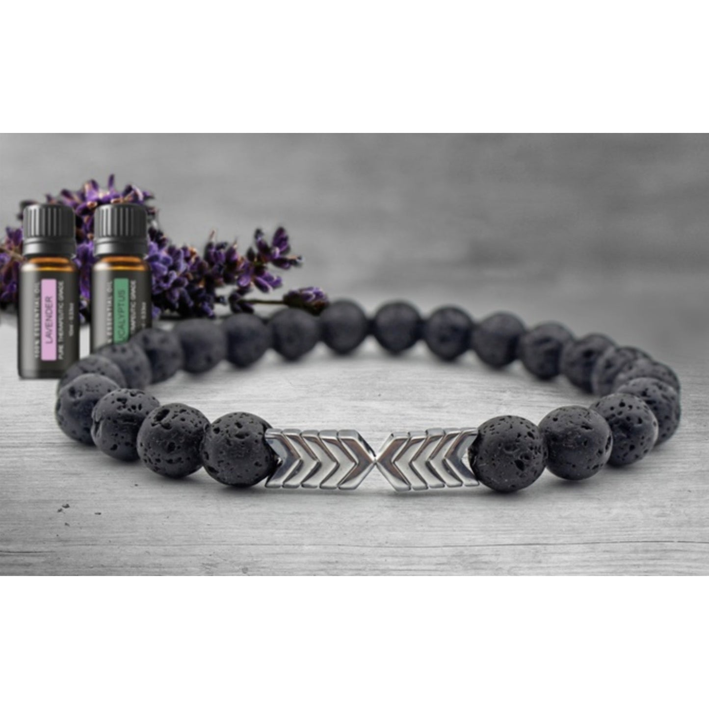 Lava Stone Diffuser Bracelet with Optional Essential Oils