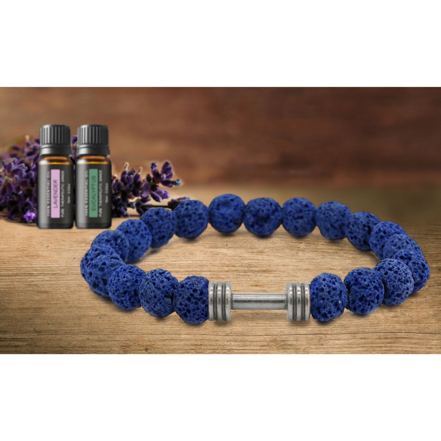 Lava Stone Super-Energy Diffuser Bracelet with Optional Essential Oils