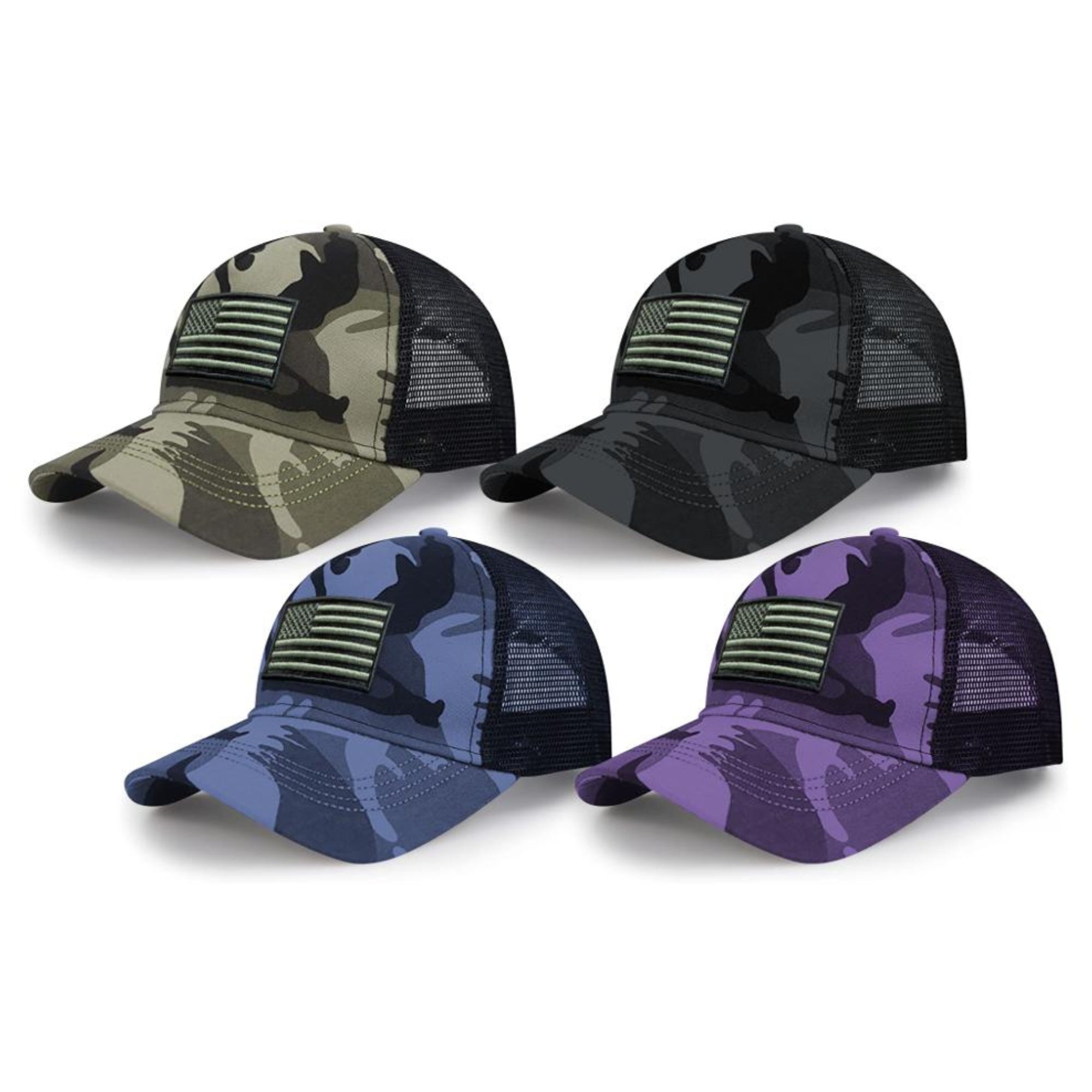 American Flag Trucker Hat for Men and Women