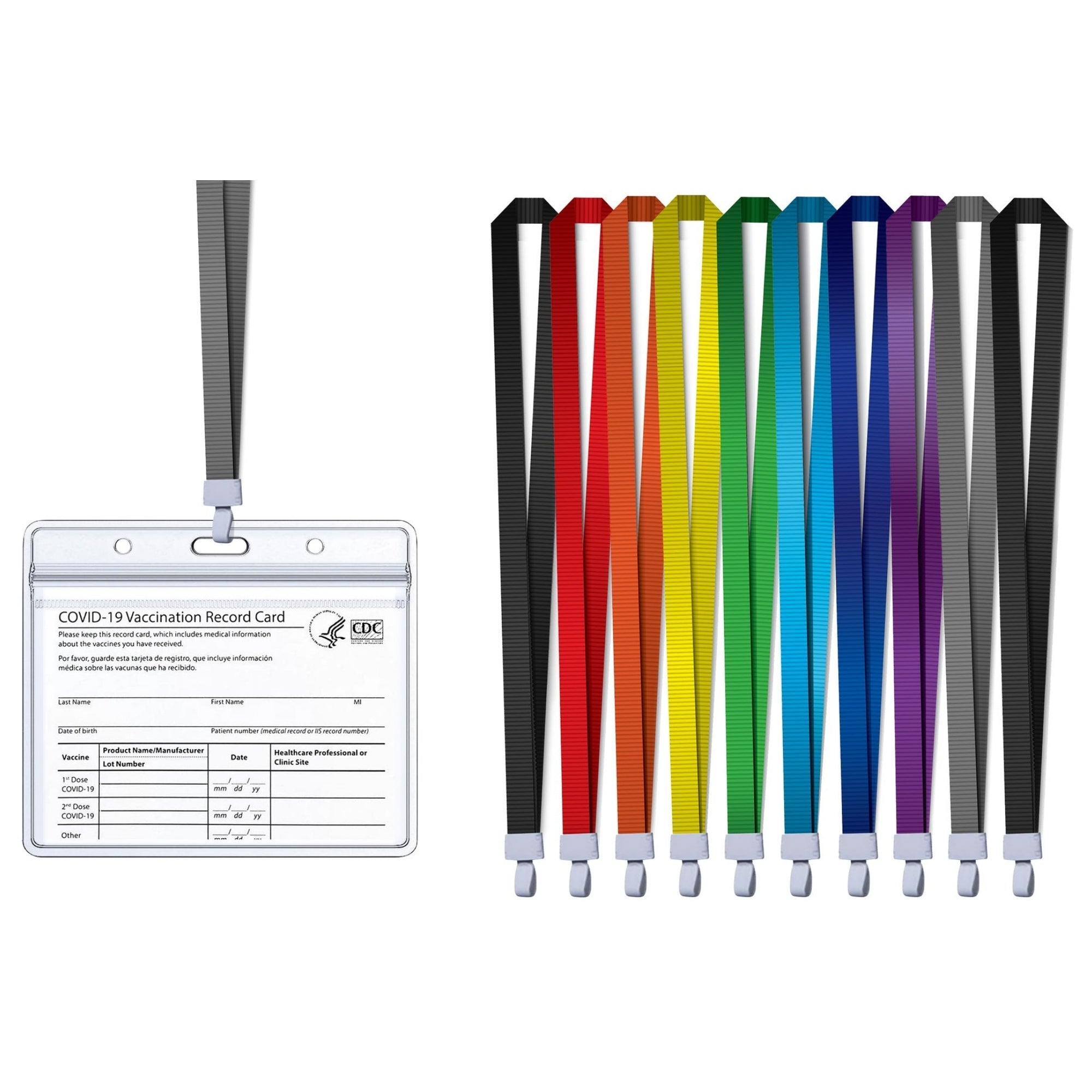 10-Pack Waterproof Clear CDC Vaccination Card Holder, 4" x 3" Immunization Card Protector Sleeve, Durable Plastic Wallet