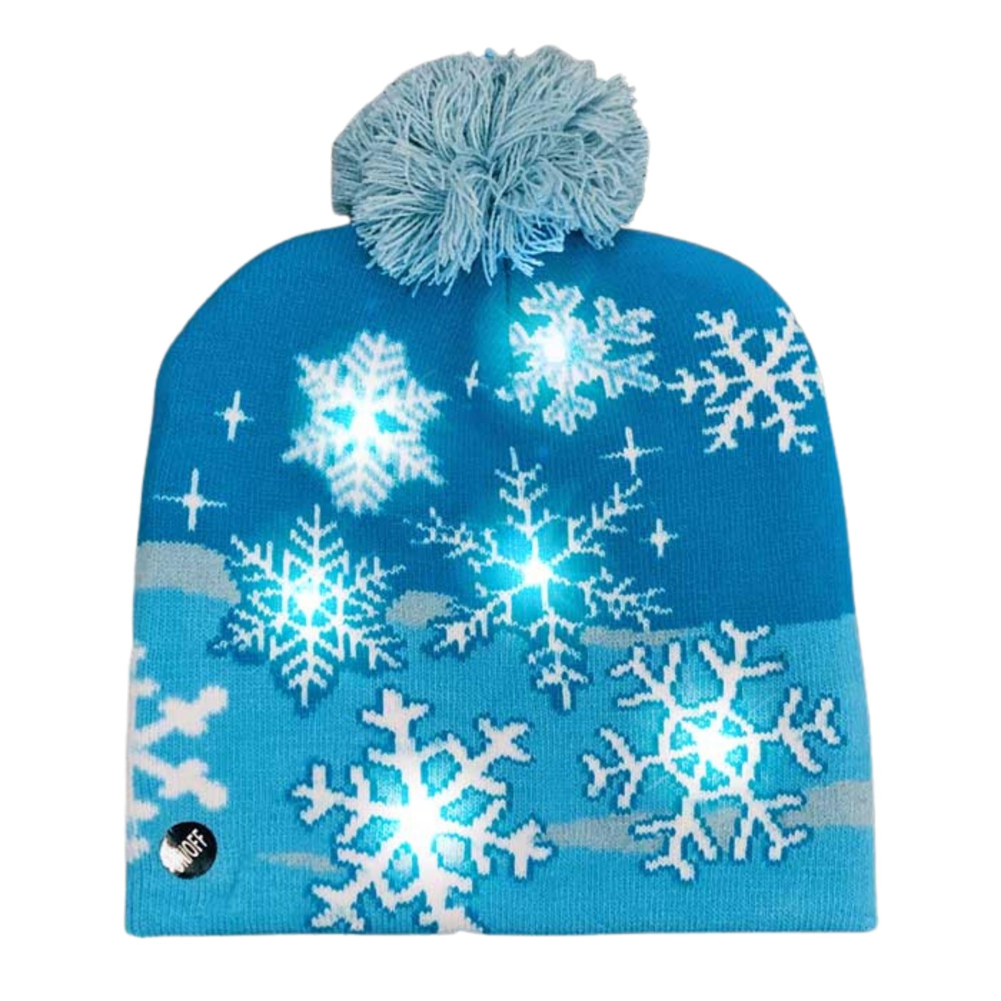 Warm LED Christmas Hats Bulb Light Up Beanie Hat