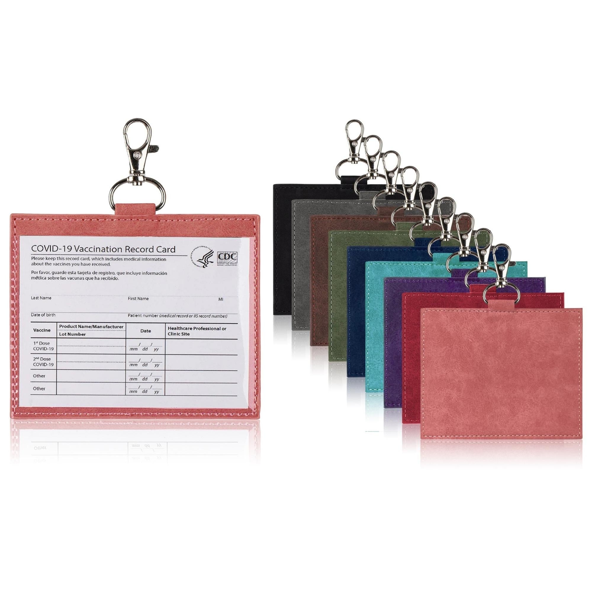 CDC Vaccination Card Protector with Hook (3-Pack)