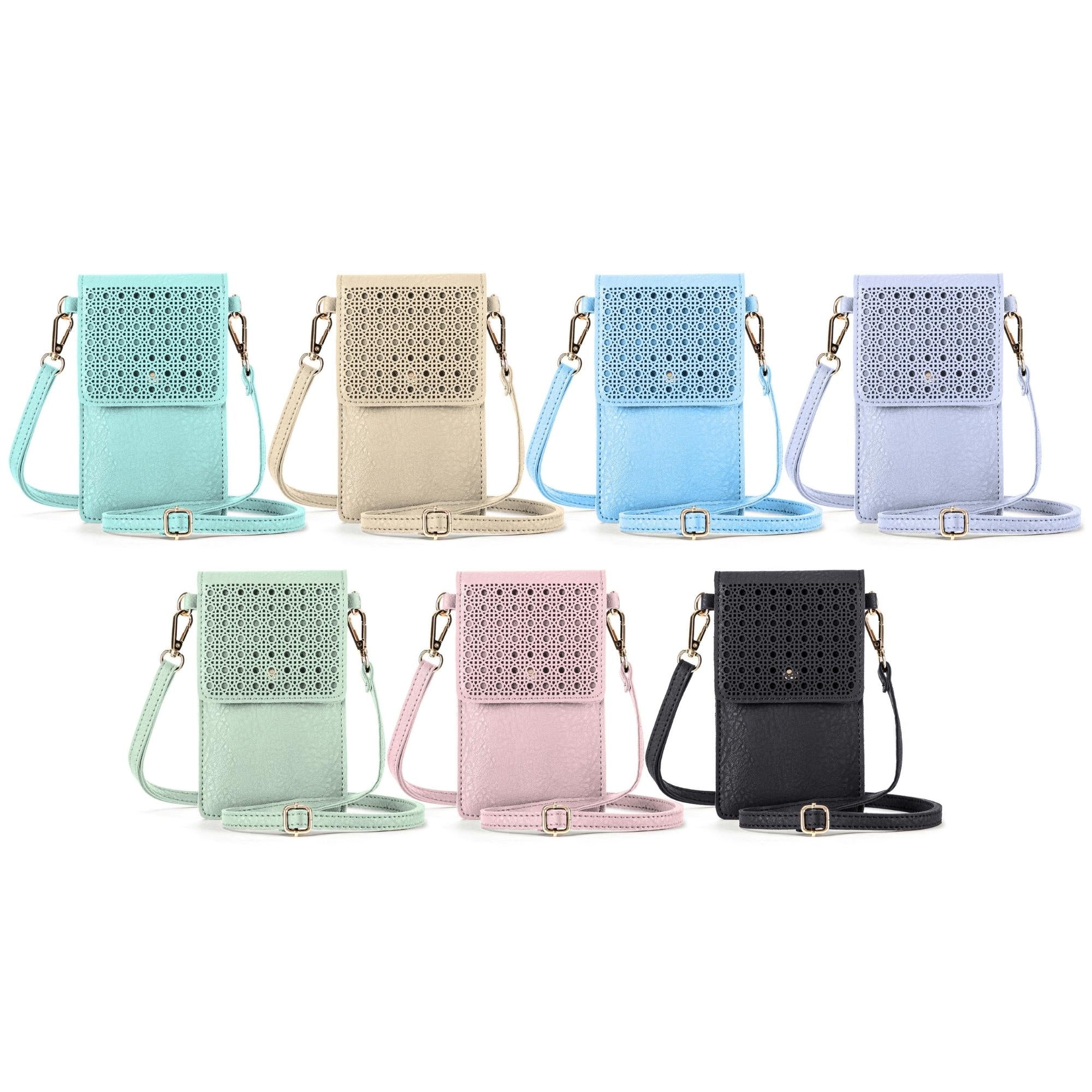 SoHo Faux Leather Cross Body Cellphone Bag