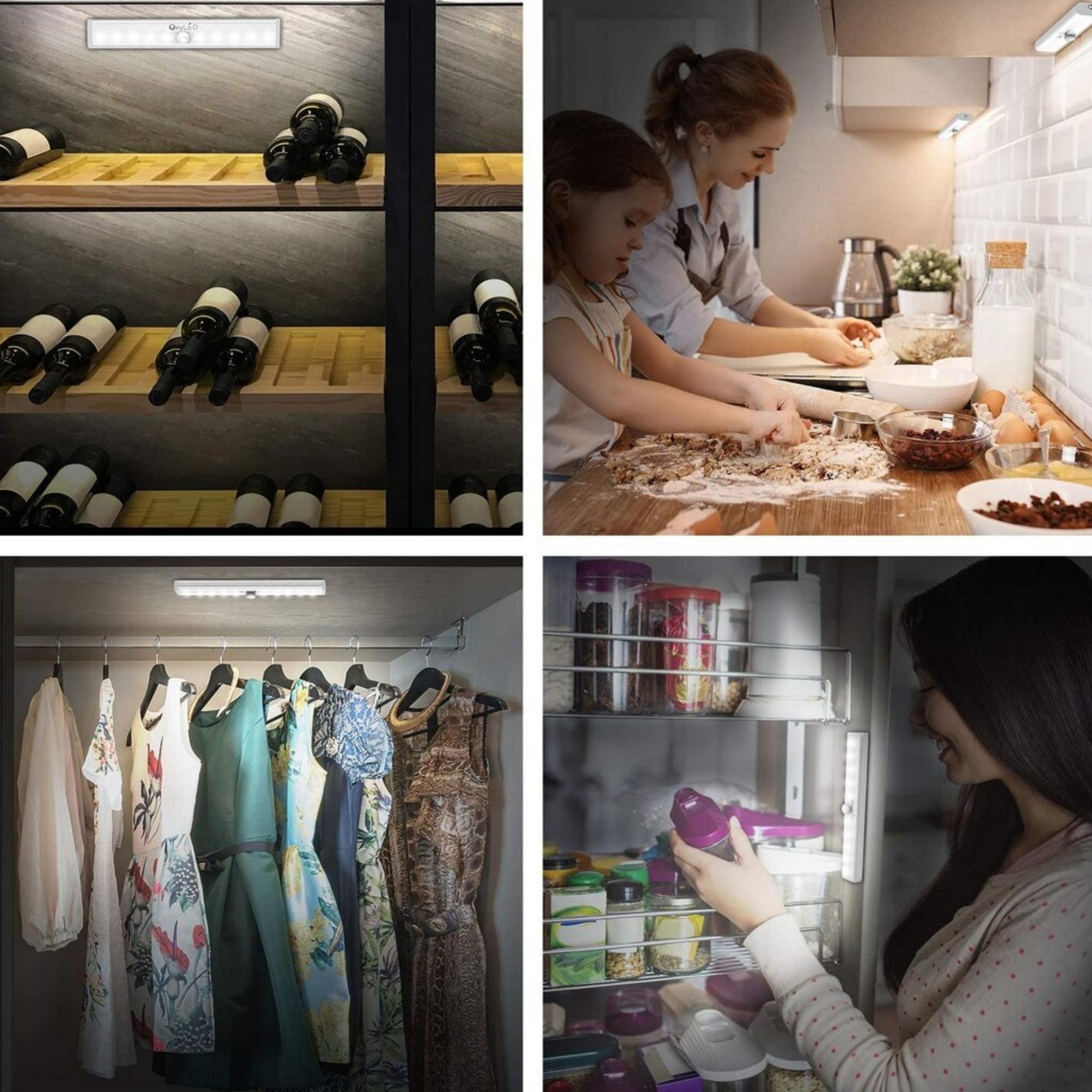 10 LED Motion Sensor Stick-On Light Bar (3 Pack)